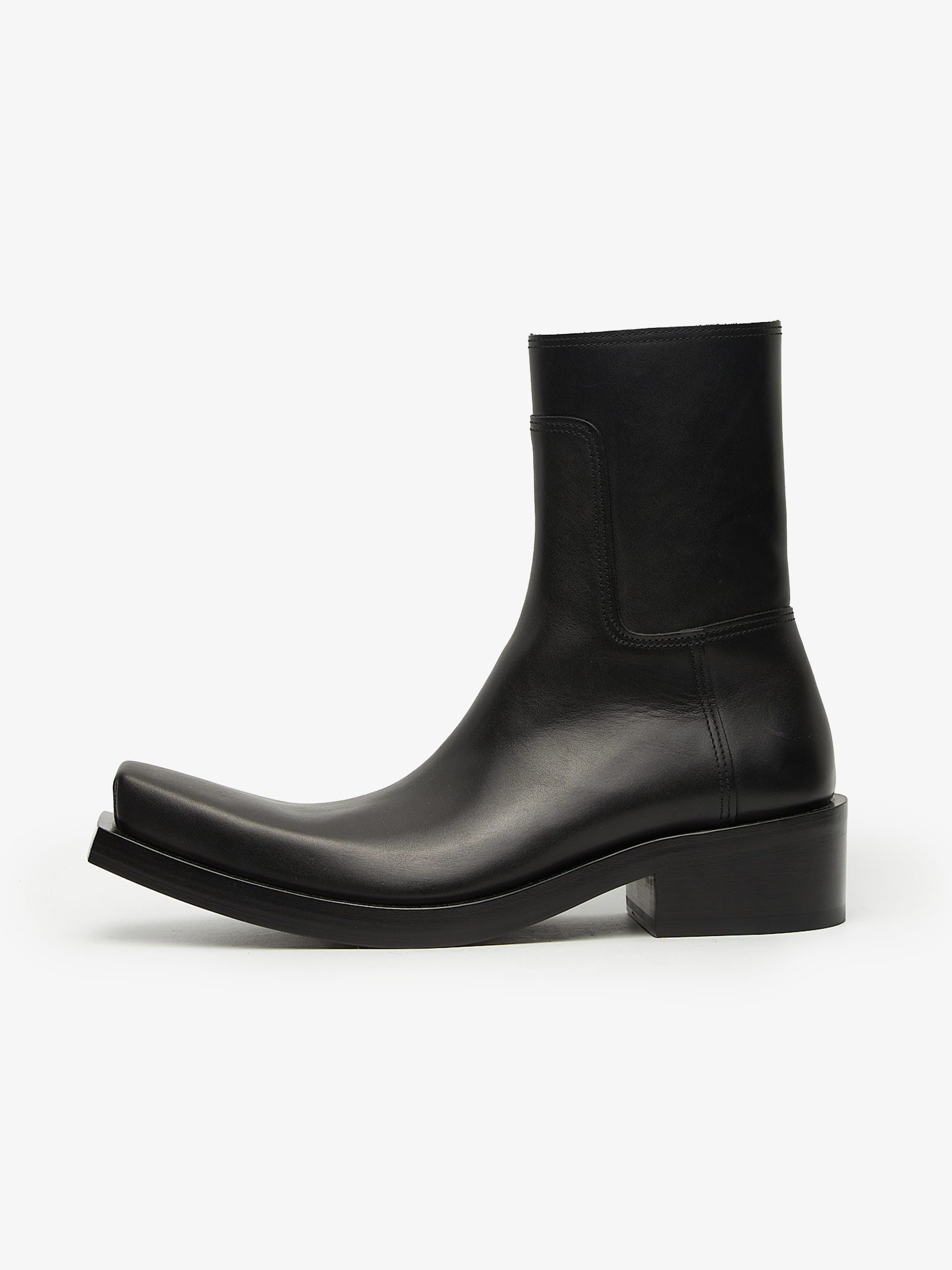 image of Balenciaga Santiago Black Leather Boots, Men's (Size 10)