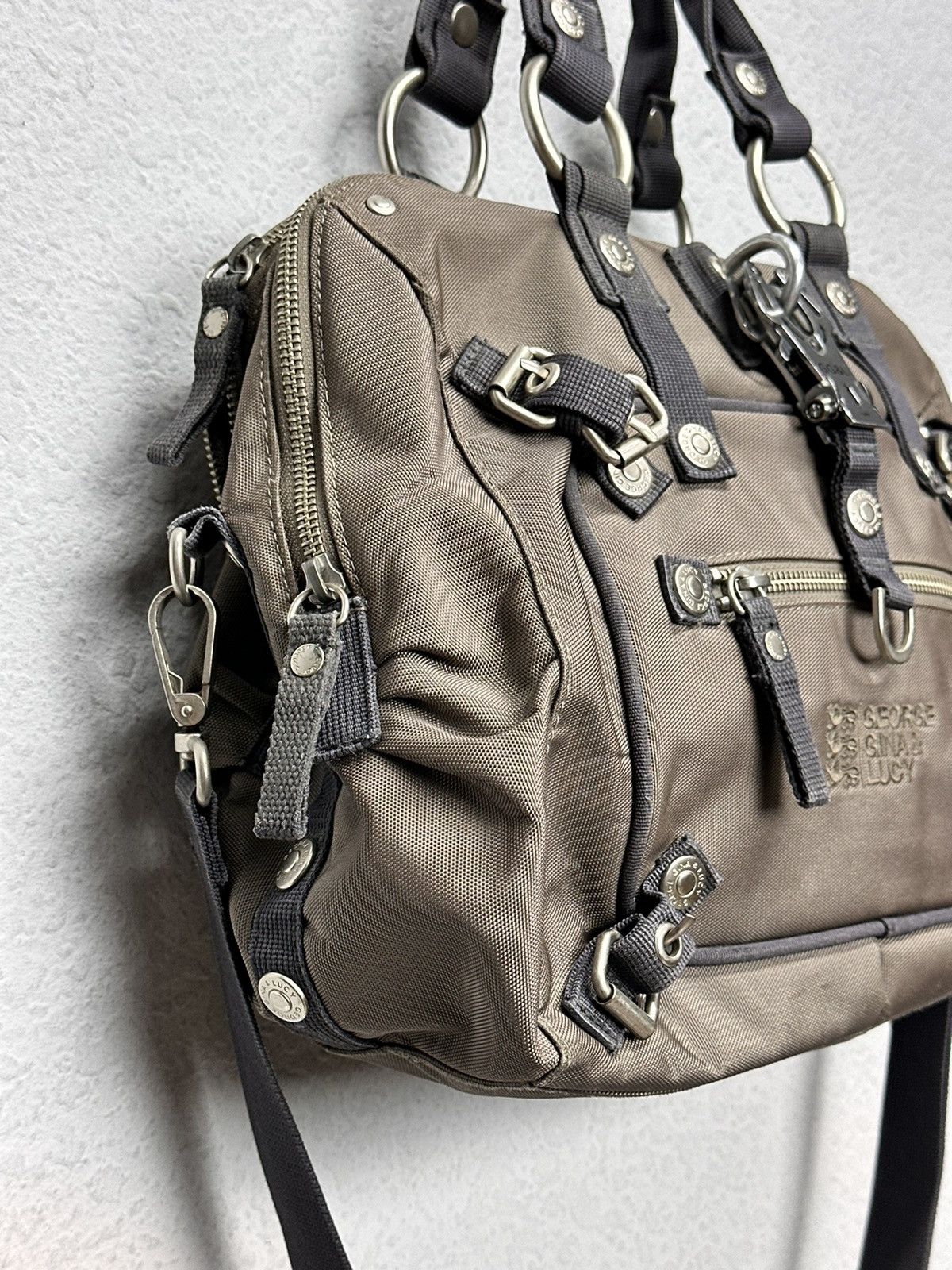 Genuine Leather Japanese GGL bag vintage Avantgarde streetwear style Size ONE SIZE - 6 Thumbnail