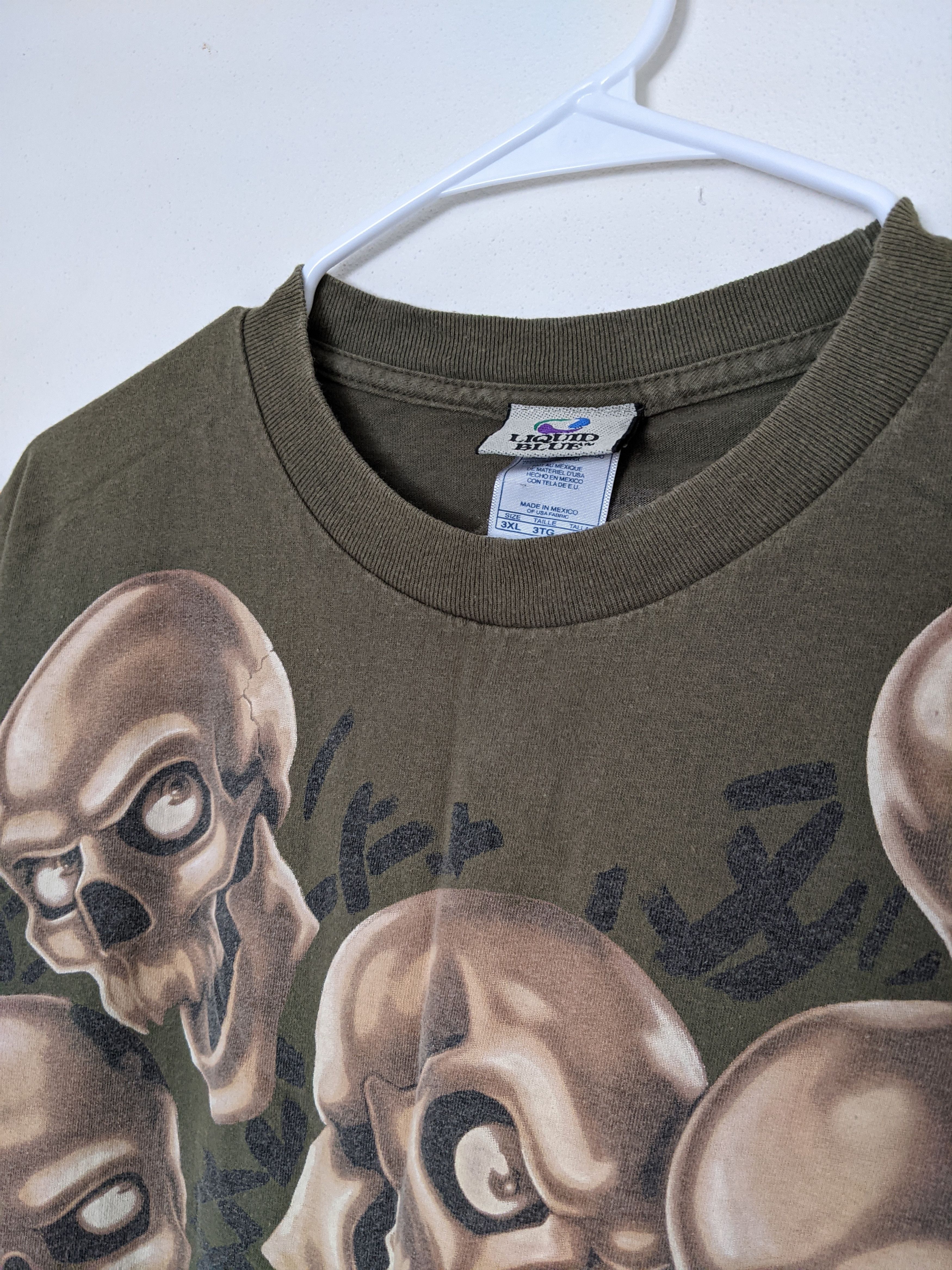 Liquid Blue Liquid Blue Vintage Skulls Shirt Size US XXL / EU 58 / 5 - 5 Thumbnail