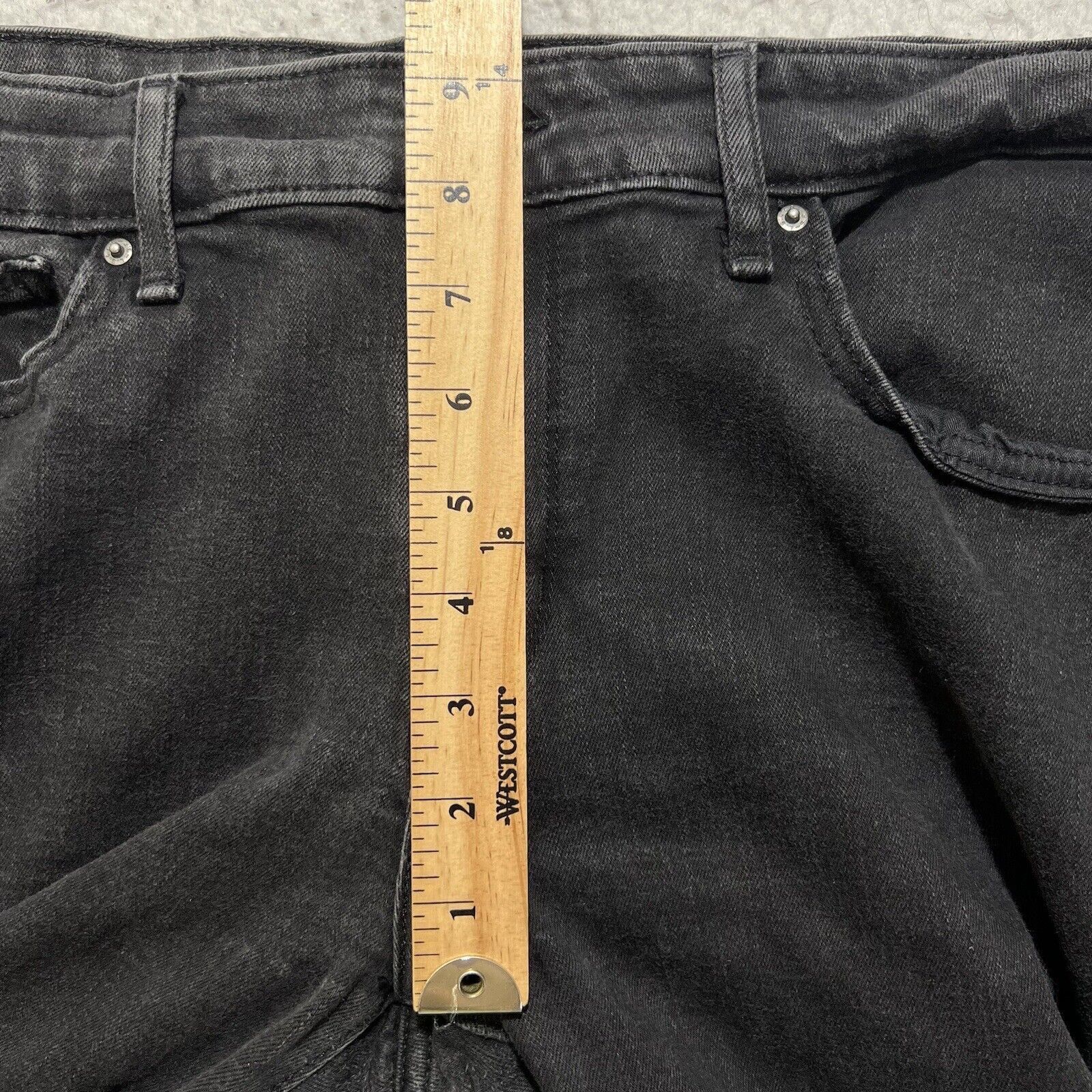 Levi's Levis 711 Skinny 32 Mid Rise Denim Stretch Jeans Black 32x30 Size US 32 / EU 48 - 9 Thumbnail