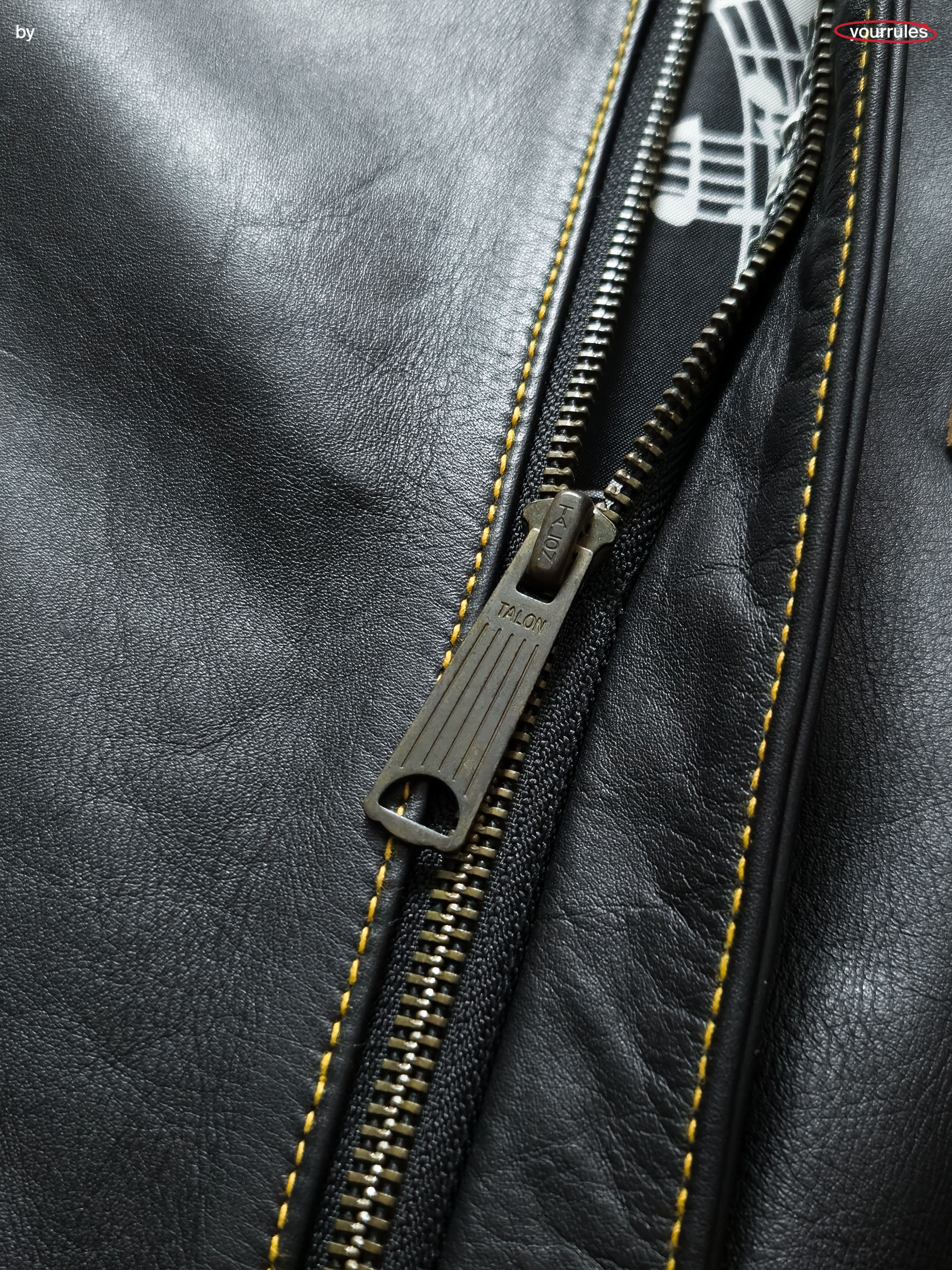 Number (N)ine NUMBER (N)INE A-2 Leather Archive Music Jacket (black) Size US M / EU 48-50 / 2 - 7 Thumbnail