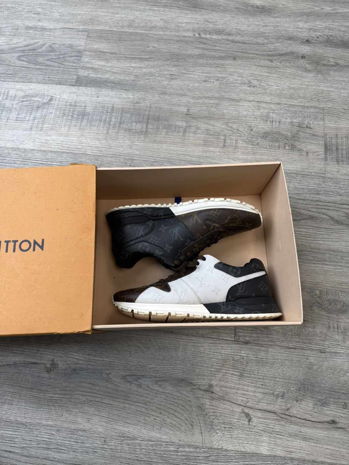 Louis Vuitton Louis Vuitton Run Away Sneakers - Macassar Monogram Canvas Size US 10 / EU 43 - 2 Thumbnail