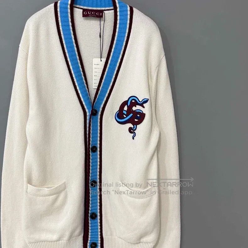 Gucci Gucci Snake Year Limited Blue and White Woollen Knitted Ca Size XS / US 0-2 / IT 36-38 - 2 Thumbnail