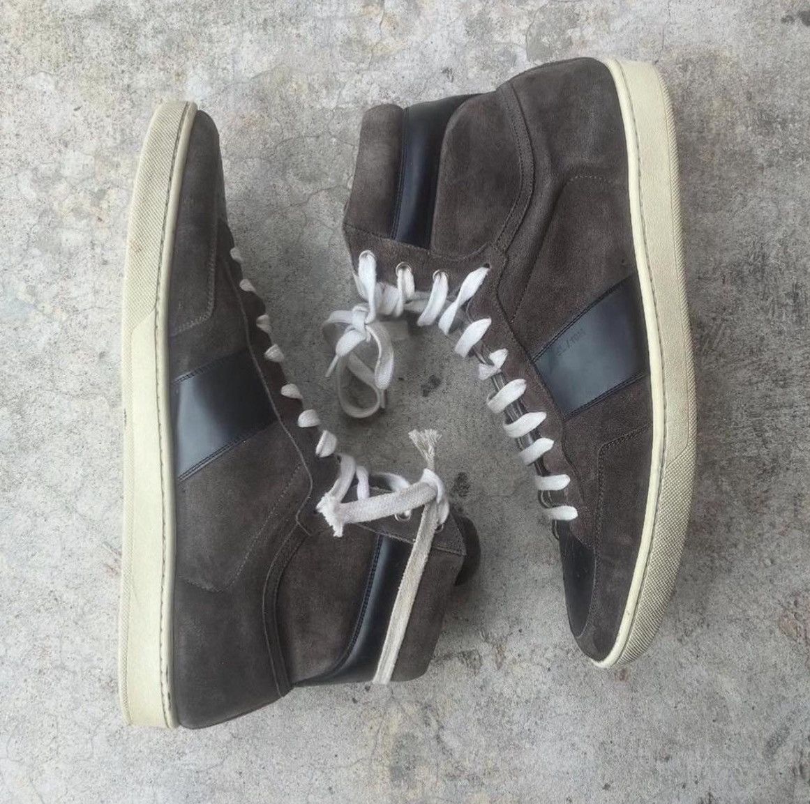 Saint Laurent Paris Slp Sl10 brown suede high tops Size US 12.5 / EU 45-46 - 2 Thumbnail