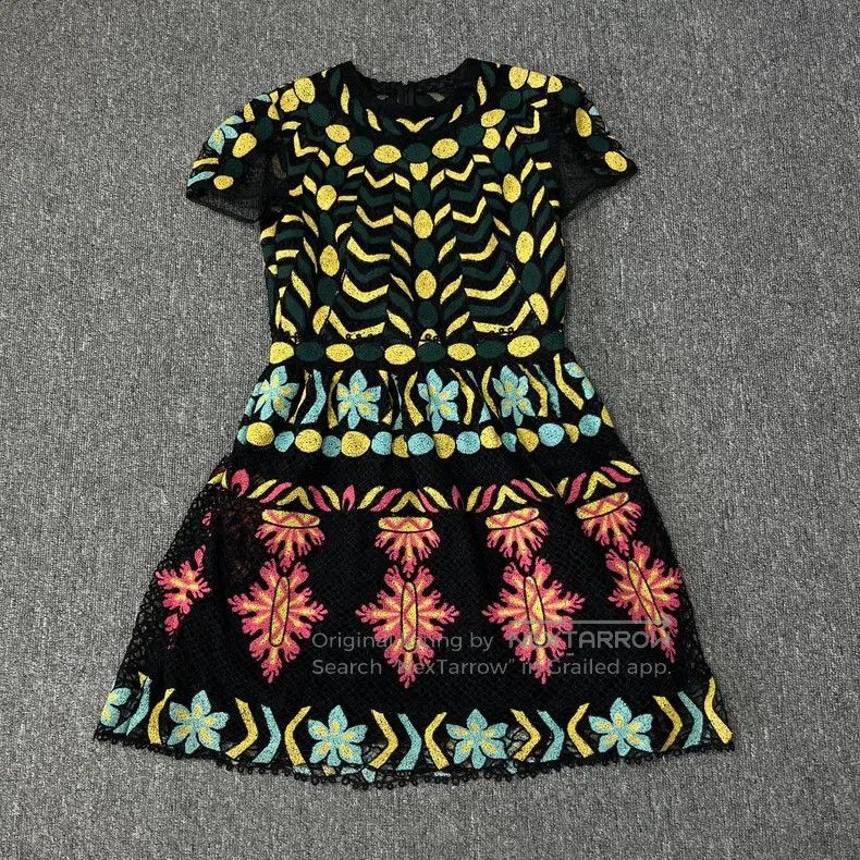 Valentino Cotton panelled contrasting dress
