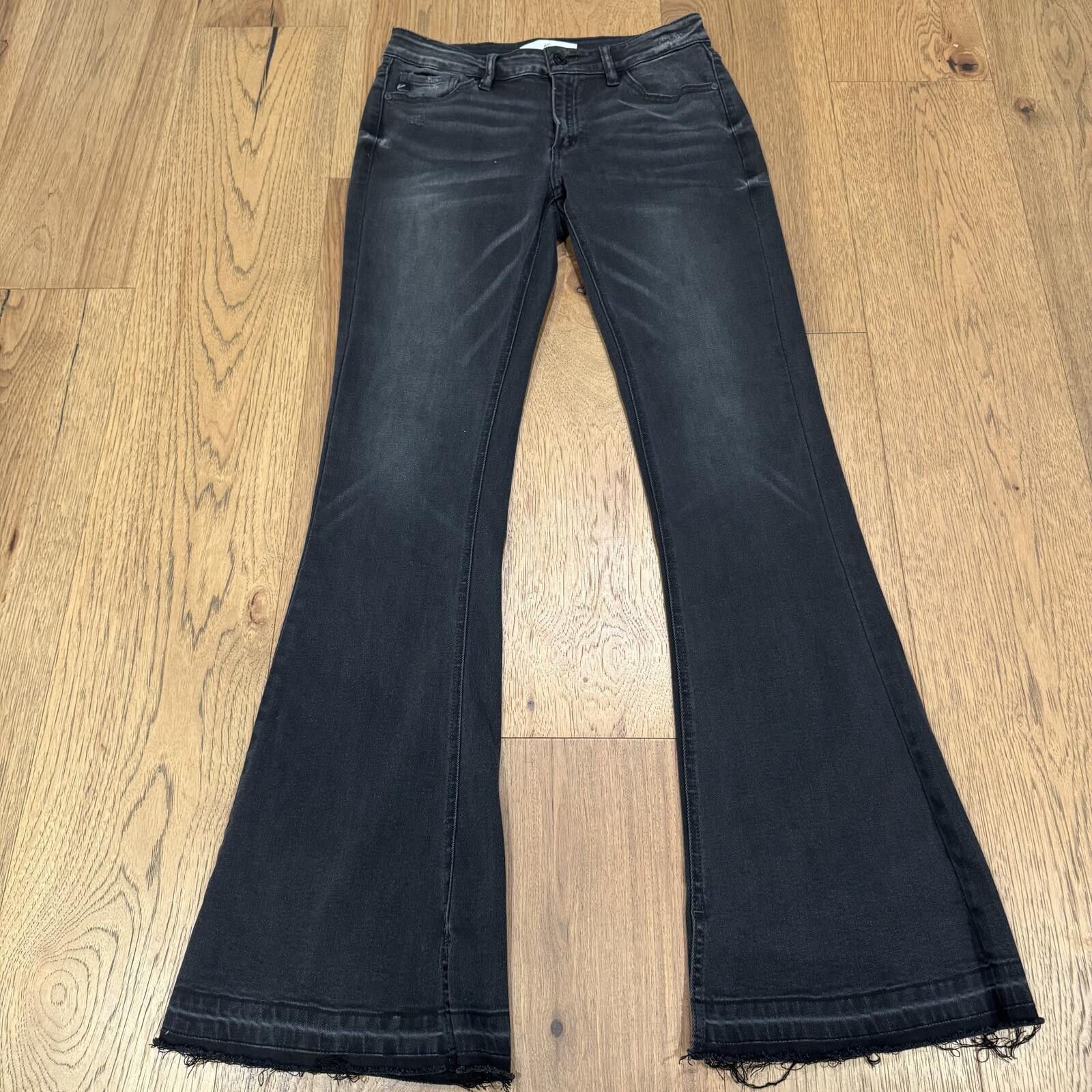 Kancan USA Kancan Black Flared Jeans Size 9/28 Size 28" / US 6 / IT 42 - 3 Thumbnail