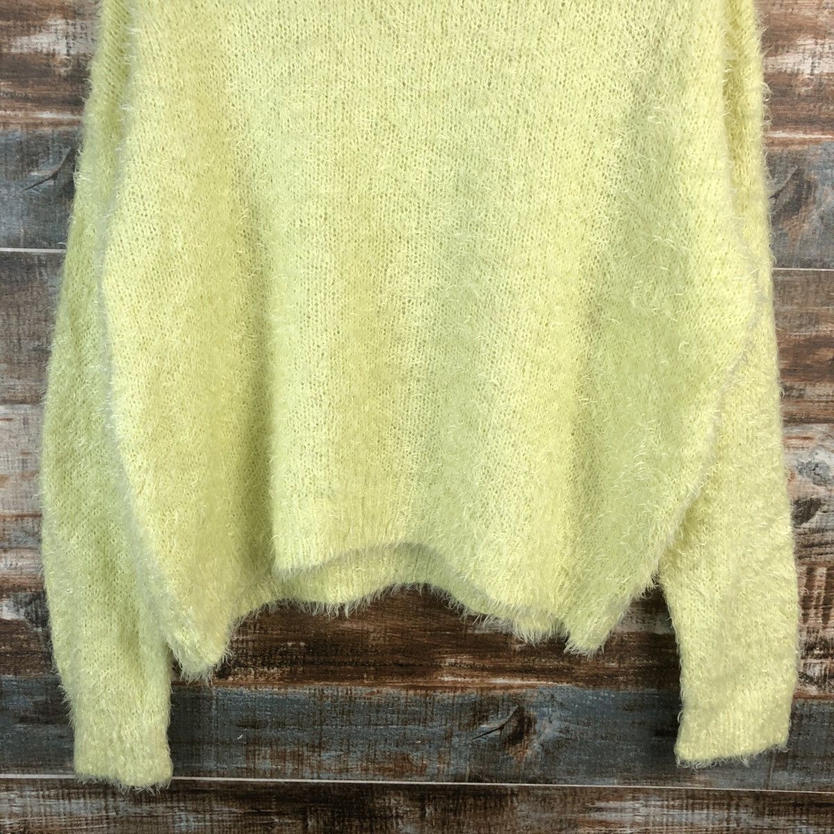 Vintage DL GU japan mohair shaggy Green Knitwear #C021 Size L / US 10 / IT 46 - 6 Thumbnail