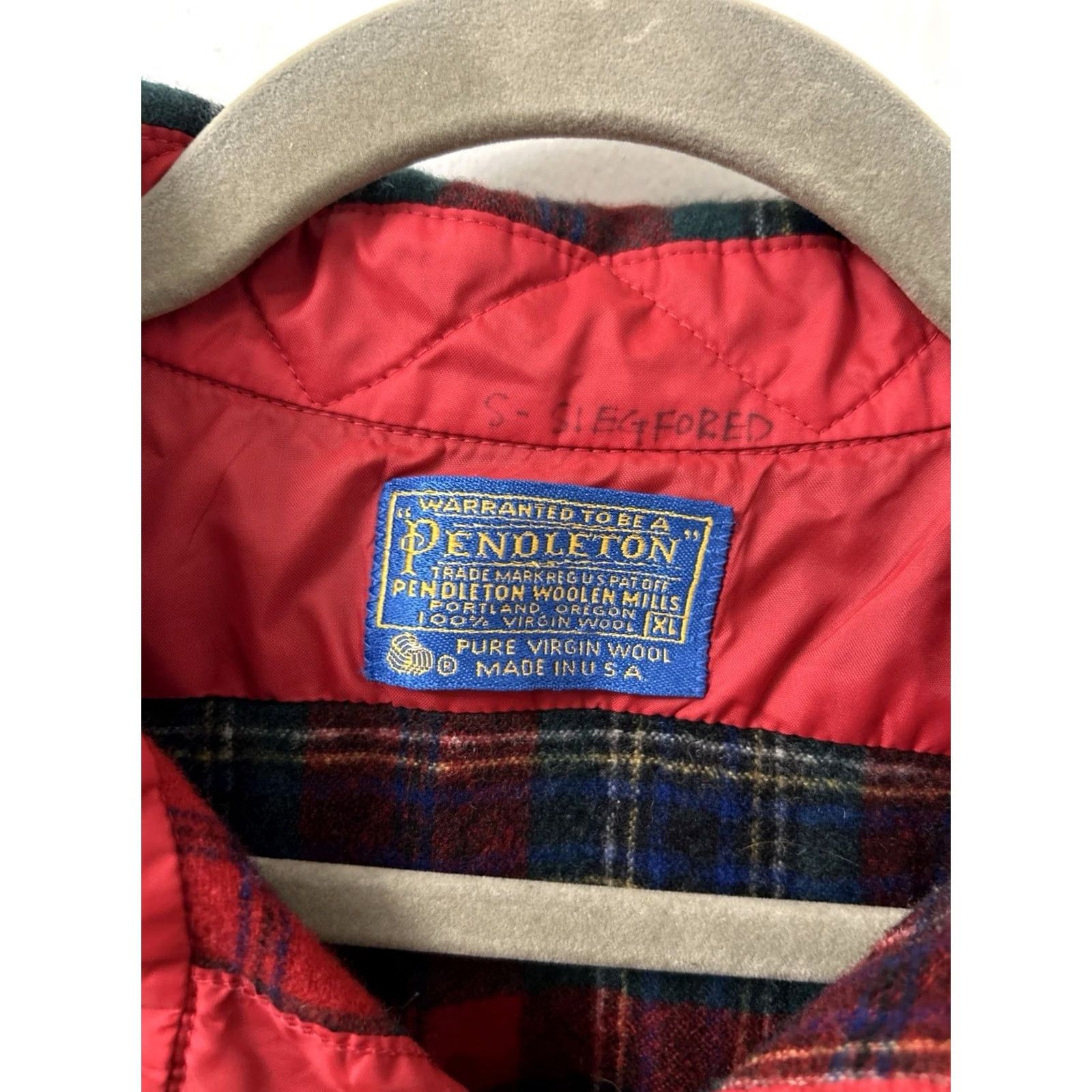 Pendleton VINTAGE Pendleton Shirt Mens XL Red Made In USA Mac Lean Tartan Flannel Plaid Size US XL / EU 56 / 4 - 5 Thumbnail