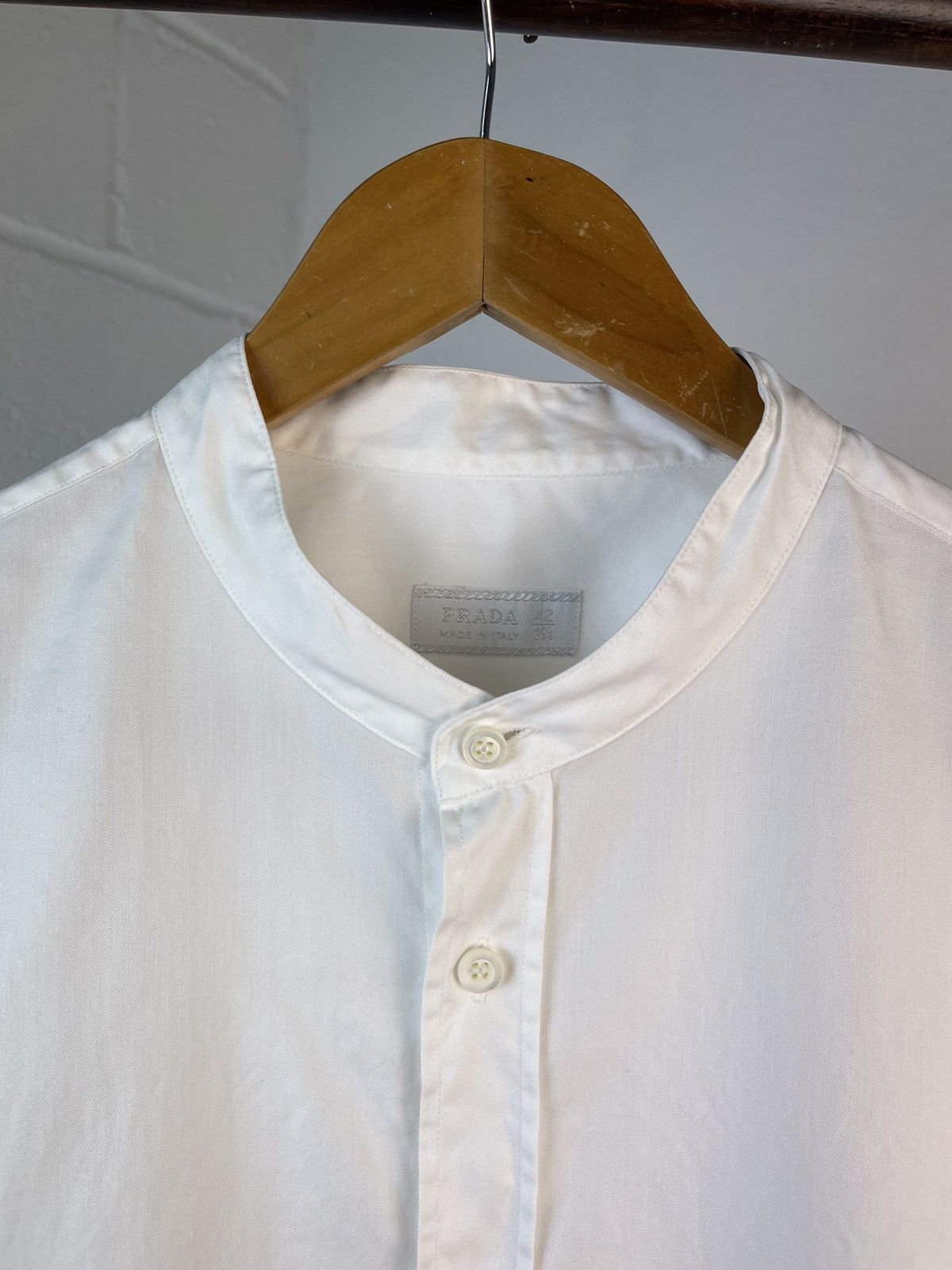 Prada Early 2000 Prada White Plaid Shirt Size US L / EU 52-54 / 3 - 7 Thumbnail