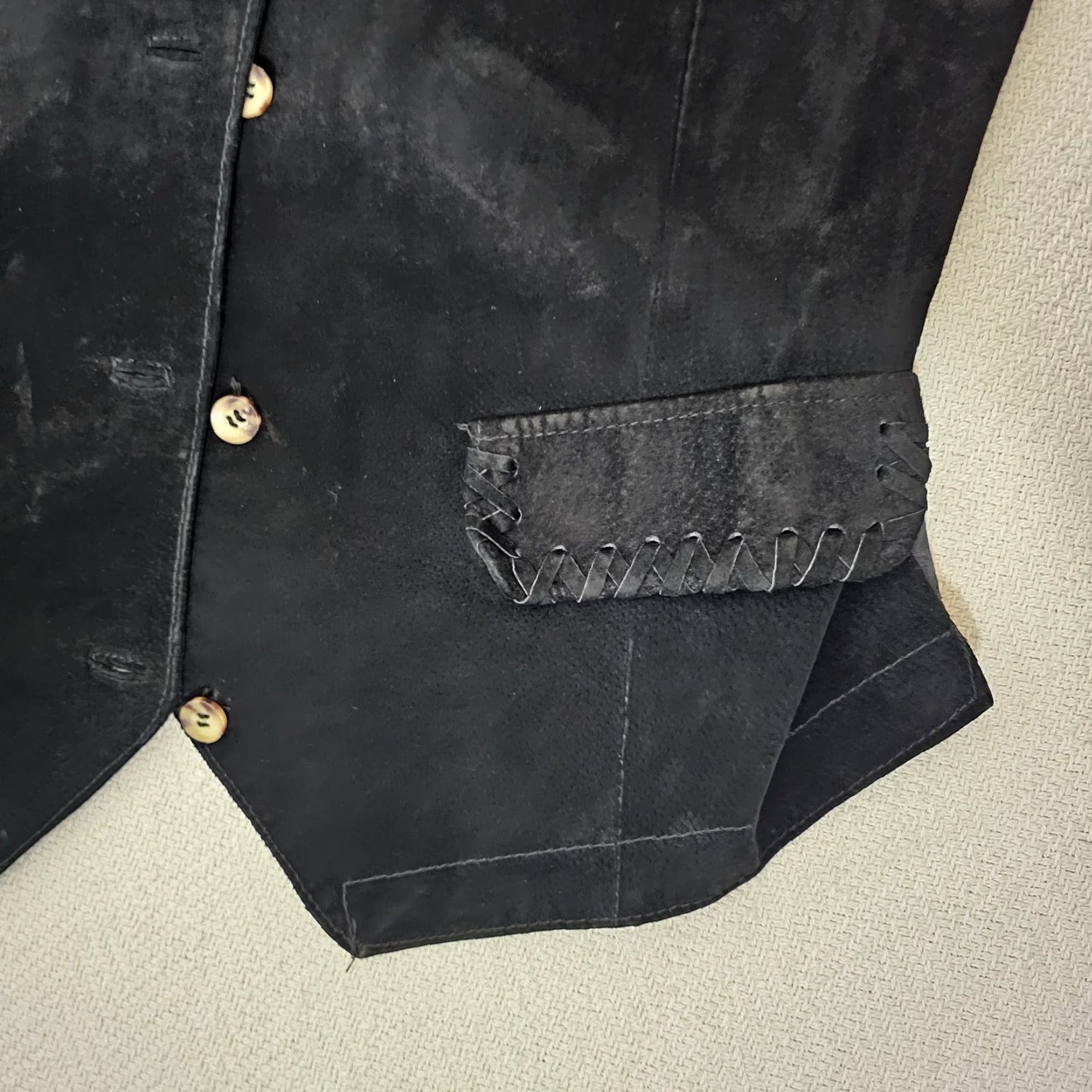 Vintage VINTAGE Amanda Smith Leather Vest Womens Size L Blue Button V-Neck Casual Size L / US 10 / IT 46 - 5 Thumbnail