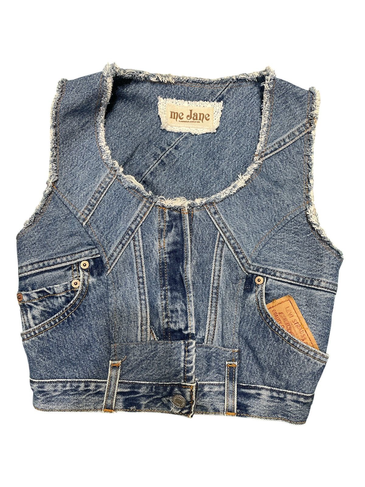Japanese Brand Me Jane Costum Levis Denim Vest Size XS / US 0-2 / IT 36-38 - 1 Thumbnail