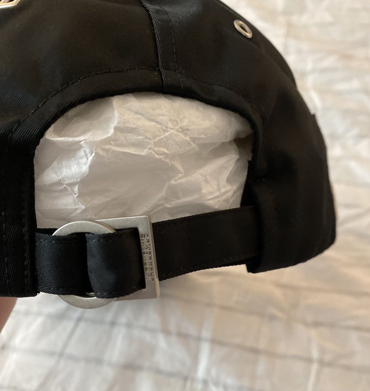 Jacquemus JACQUEMUS La Casquette Ovalie Black Cap Size ONE SIZE - 6 Thumbnail
