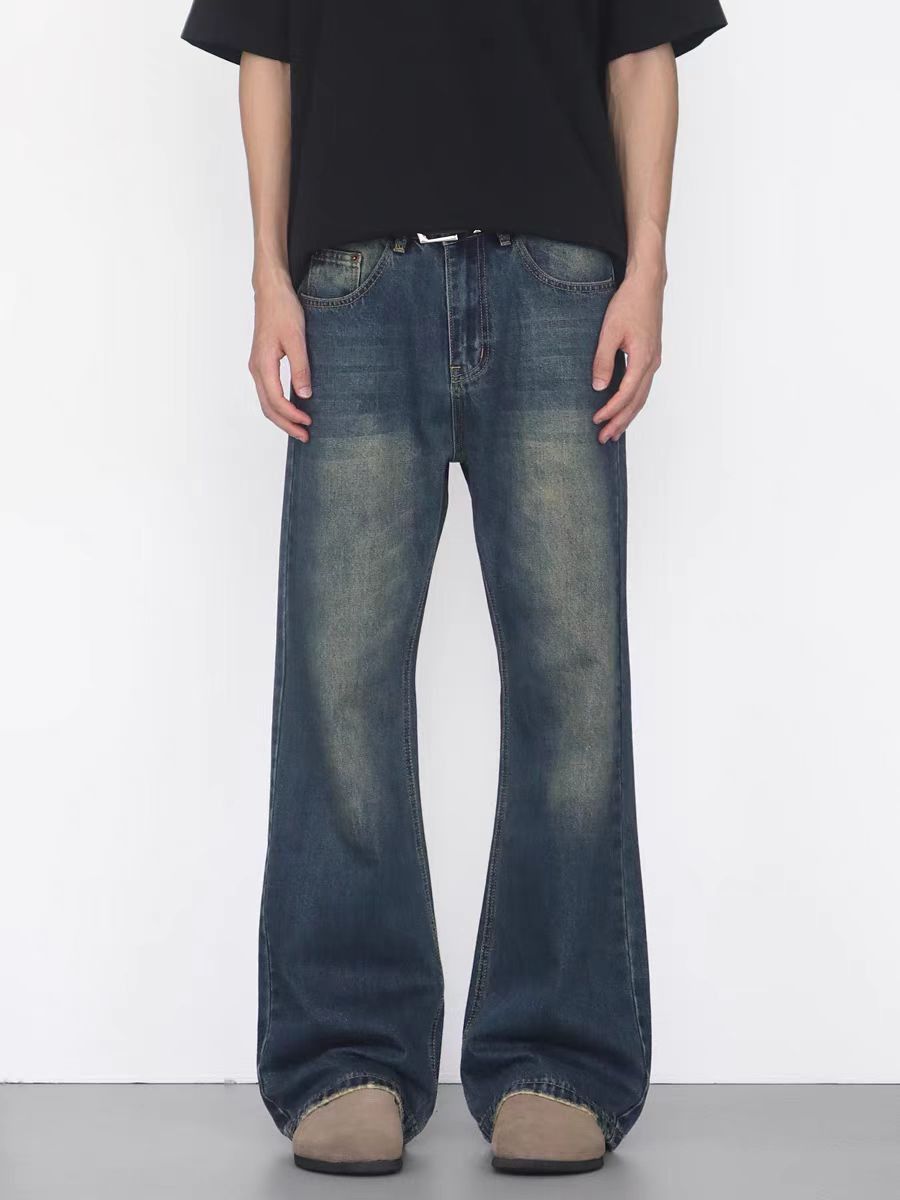 Japanese Brand × Jean Vintage washed micro flare straight leg jeans Size US 30 / EU 46 - 1 Thumbnail