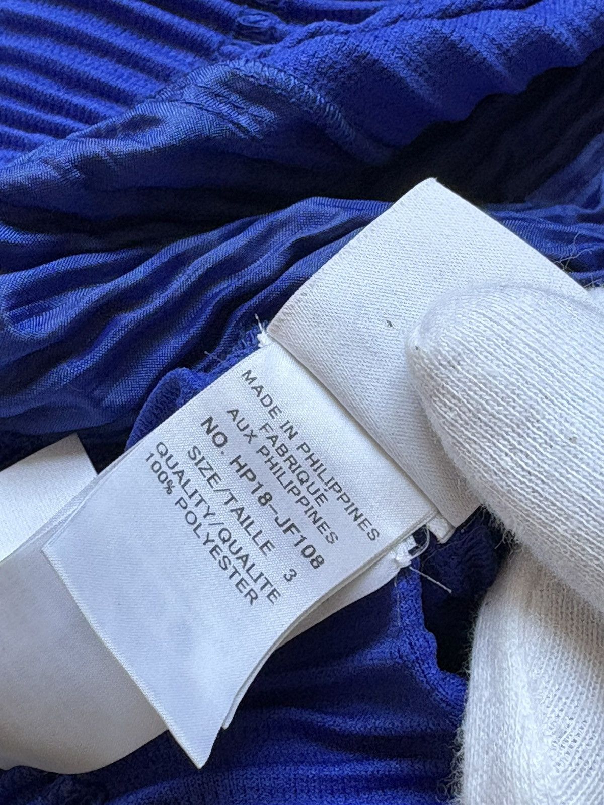 Homme Plisse Issey Miyake Homme Issey Miyake Blue Pleated Plisse Trouser Size US 32 / EU 48 - 5 Thumbnail