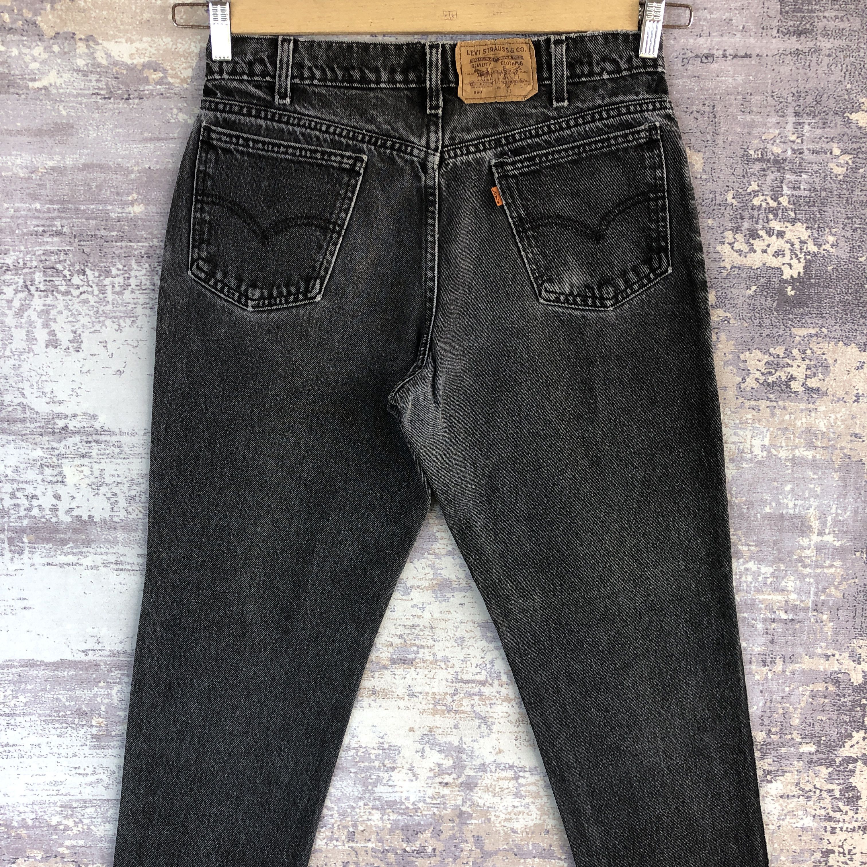 Levi's Vintage Levis 505 Jeans Faded Black Orange Tab Denim Grunge Size US 30 / EU 46 - 4 Thumbnail