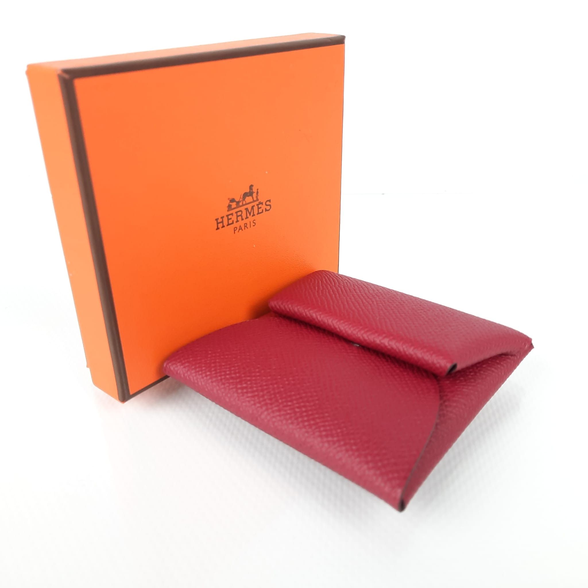 image of Hermes Bastia Change Purse in Rubis, Women's