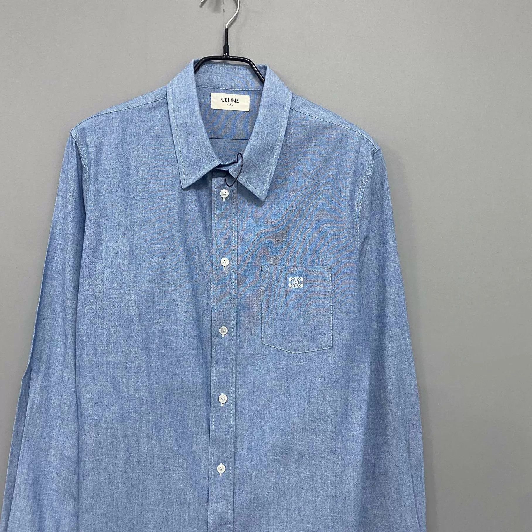 Celine Celine Triomphe Logo Long-Sleeve Shirt 38 Size US S / EU 44-46 / 1 - 2 Thumbnail