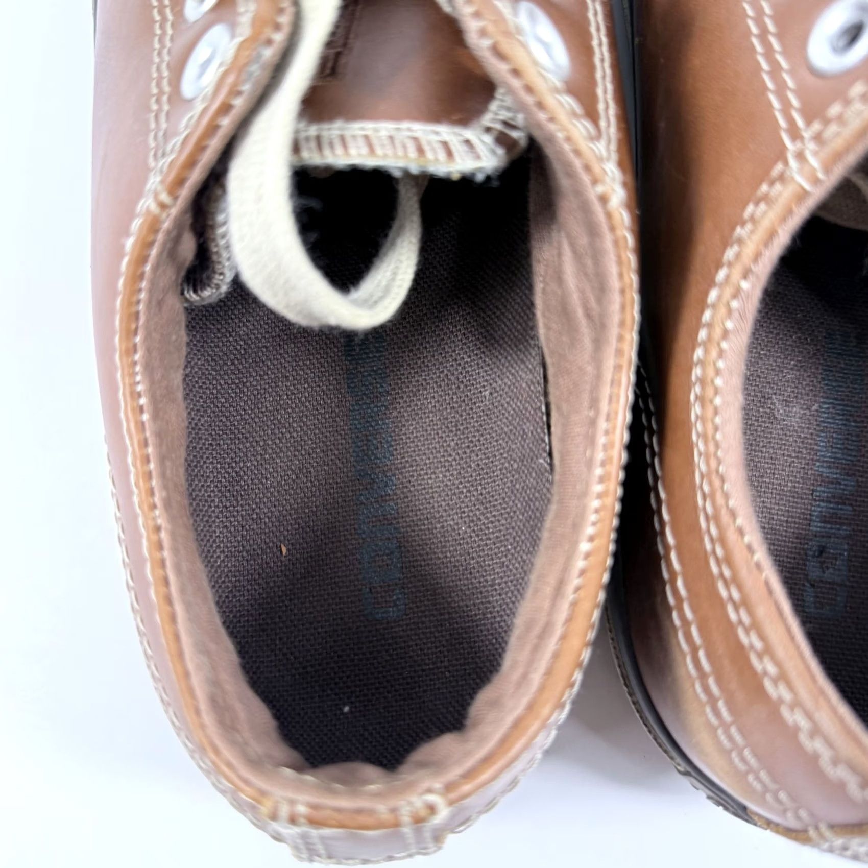 Converse Converse All Star Sneakers Women's Brown Leather Lace-Up Low Top Shoes - 11.5 Size L / US 10 / IT 46 - 5 Thumbnail