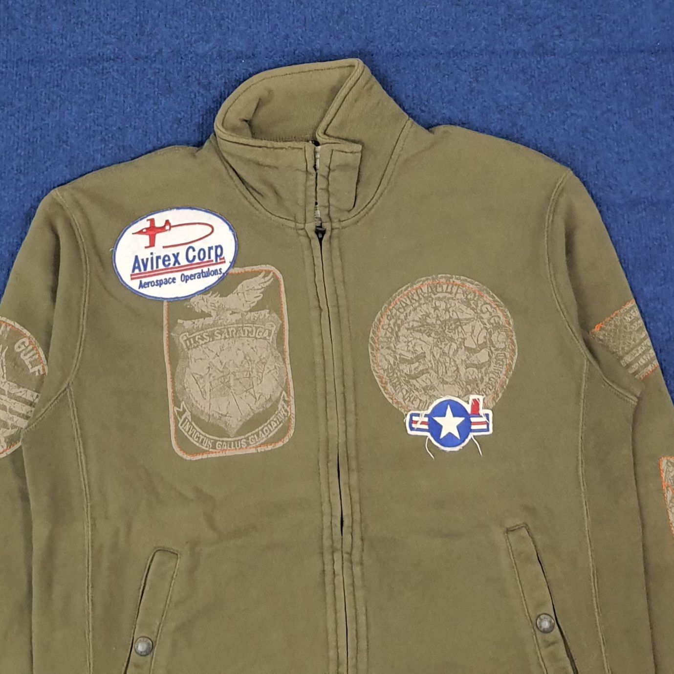 Avirex Vintage Avirex Corp Aerospace Zipper Sweatshirt C270N2 Size US M / EU 48-50 / 2 - 2 Thumbnail