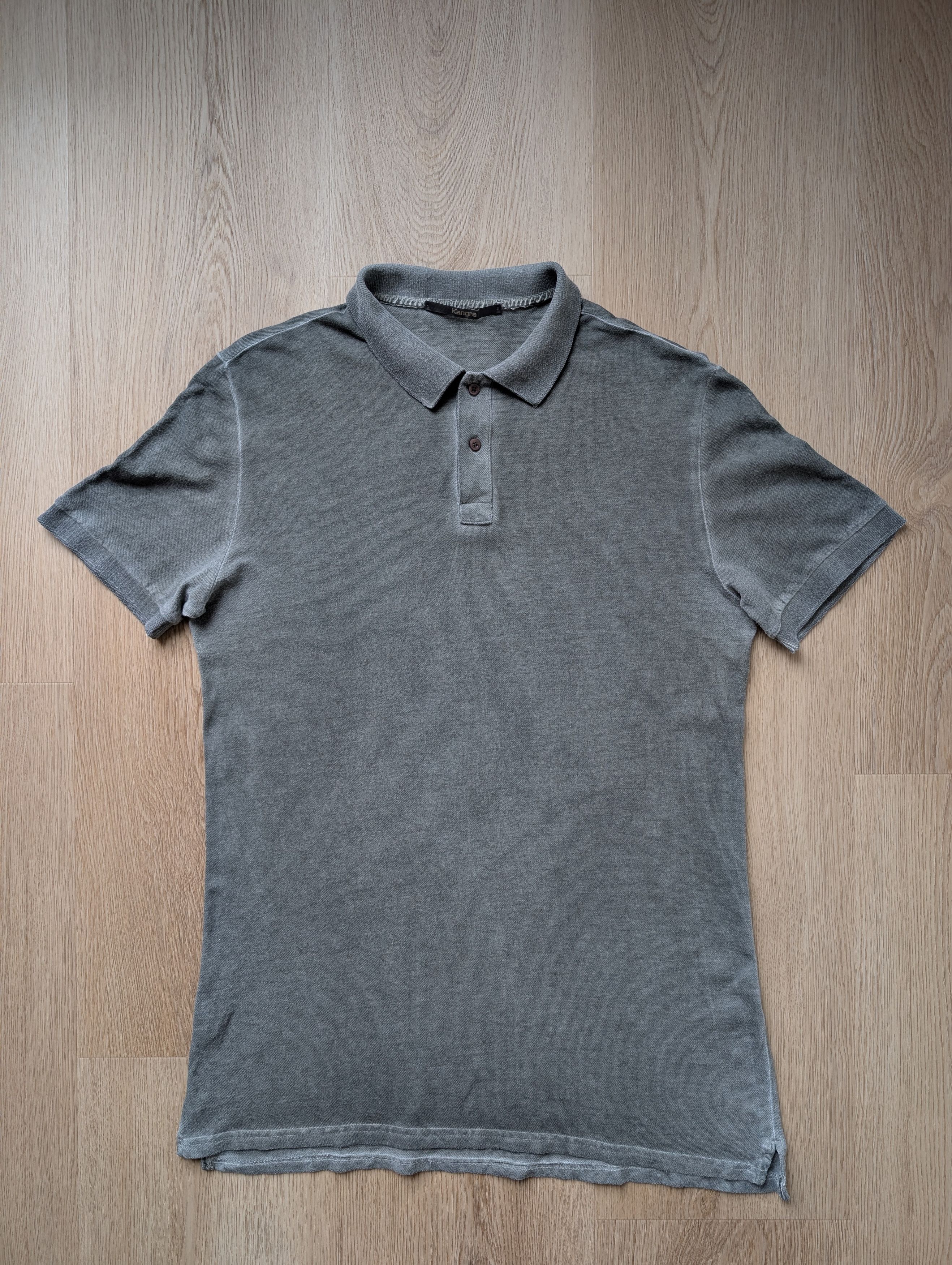 Other Kangra Men's Classic Grey Faded Polo Luxury Shirt Italy Size US L / EU 52-54 / 3 - 1 Thumbnail