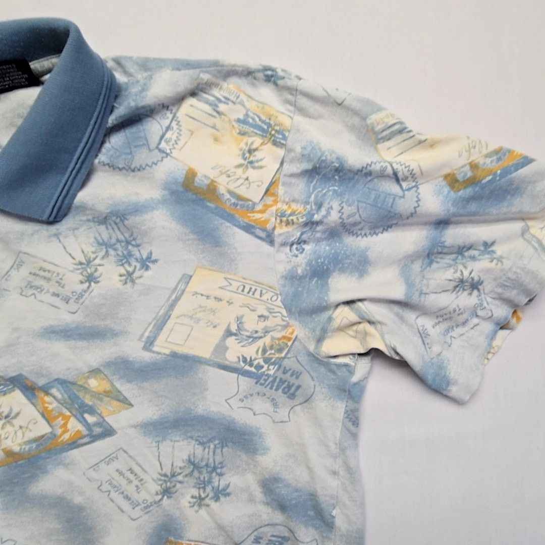 Puritan Vintage Hawaiian Travel Polo Aloha Kauai Blue M Tropical Size US M / EU 48-50 / 2 - 3 Thumbnail