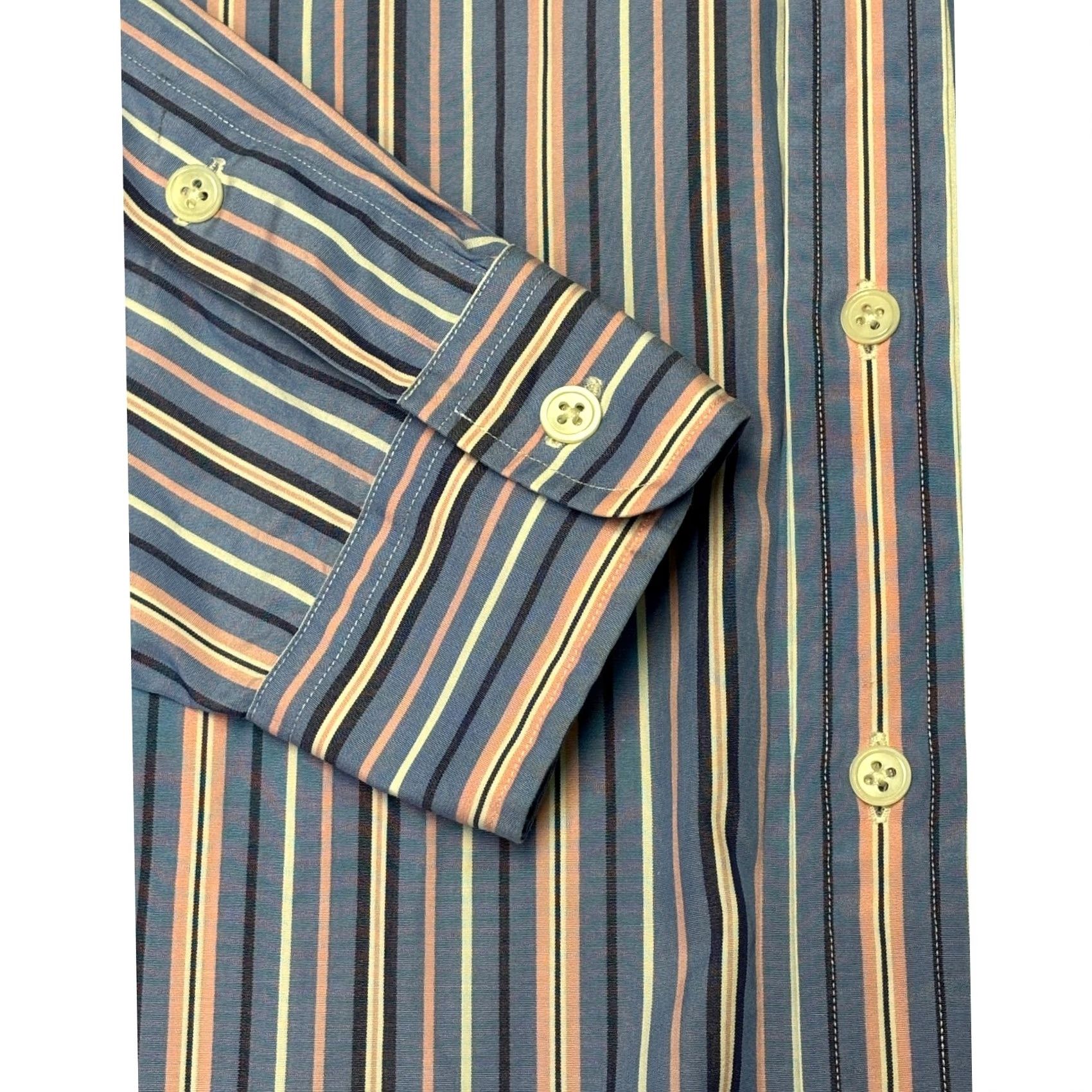 Ralph Lauren Vintage Ralph Lauren Shirt XL Blue Pink Stripe Cotton Men's Buttondown Size US XL / EU 56 / 4 - 3 Thumbnail