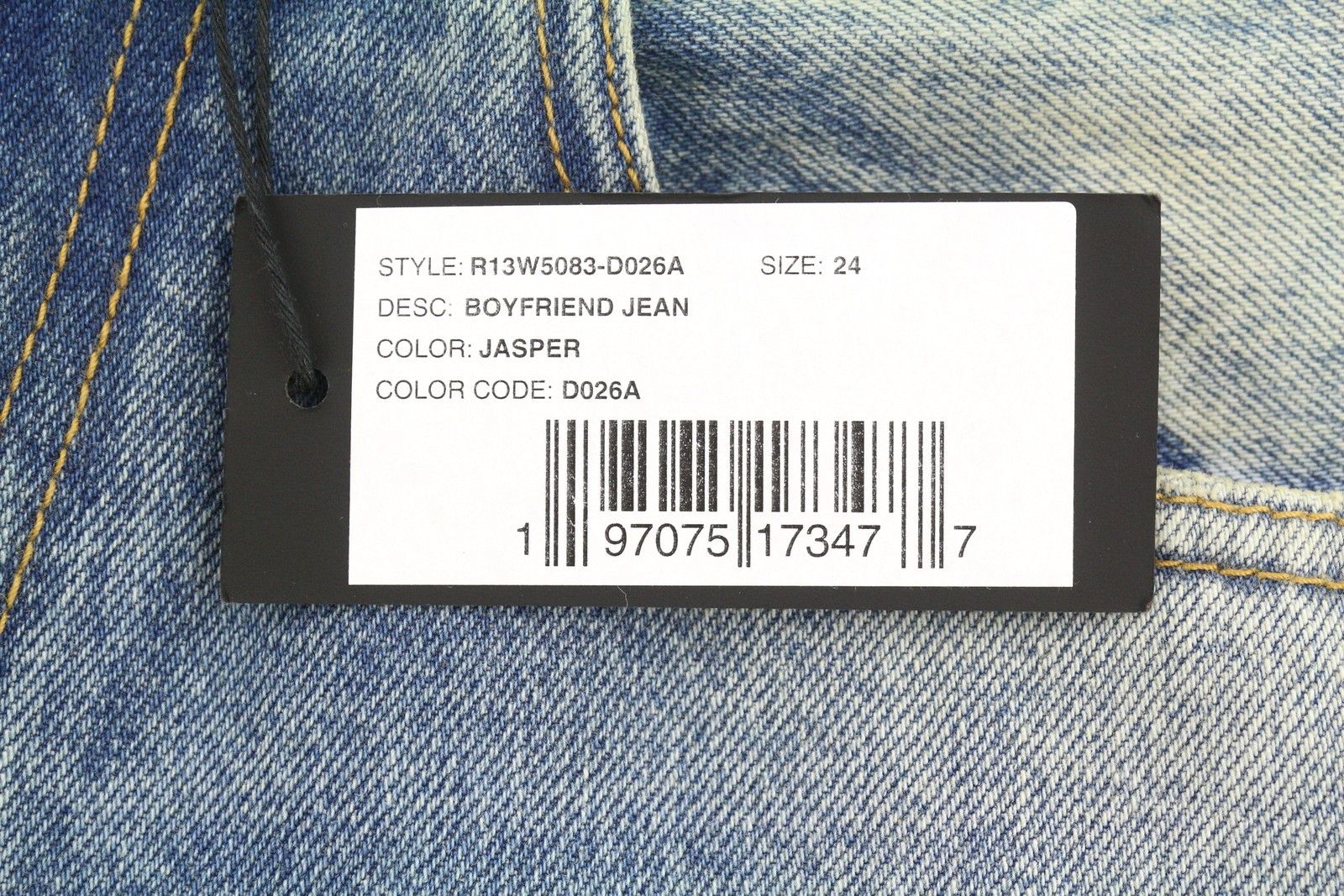 R13 BOYFRIEND 24 Jasper Cropped Blue Jeans 90045 Size 24" / US 00 / IT 34 - 8 Thumbnail