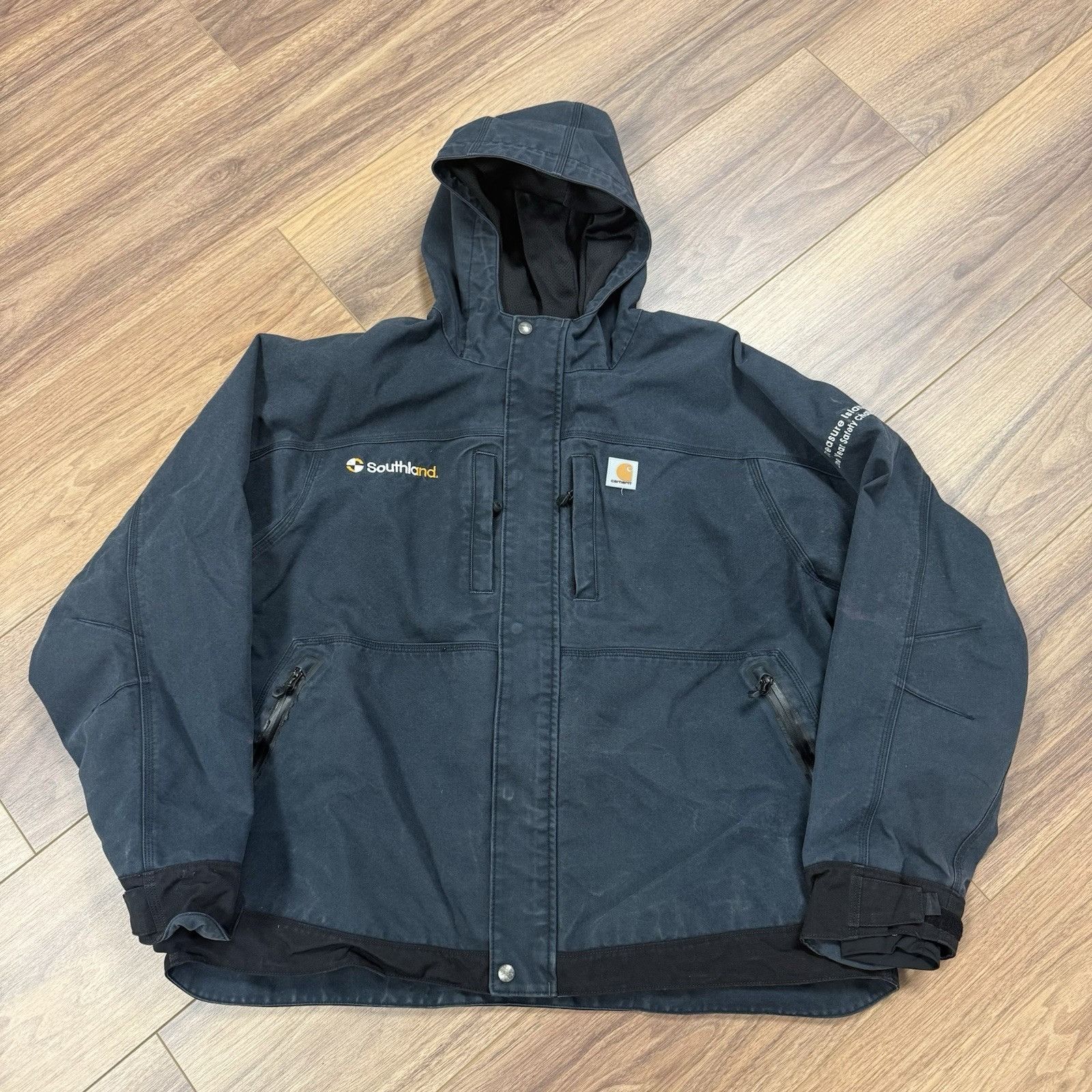 Carhartt Carhartt Jacket Mens 2XL Black Hooded Waterproof Outdoor Wor Size US XXL / EU 58 / 5 - 1 Thumbnail