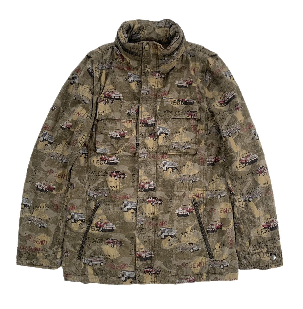 Jeep Full print jeep spirit jacket detachable sleeve Size US S / EU 44-46 / 1 - 1 Thumbnail