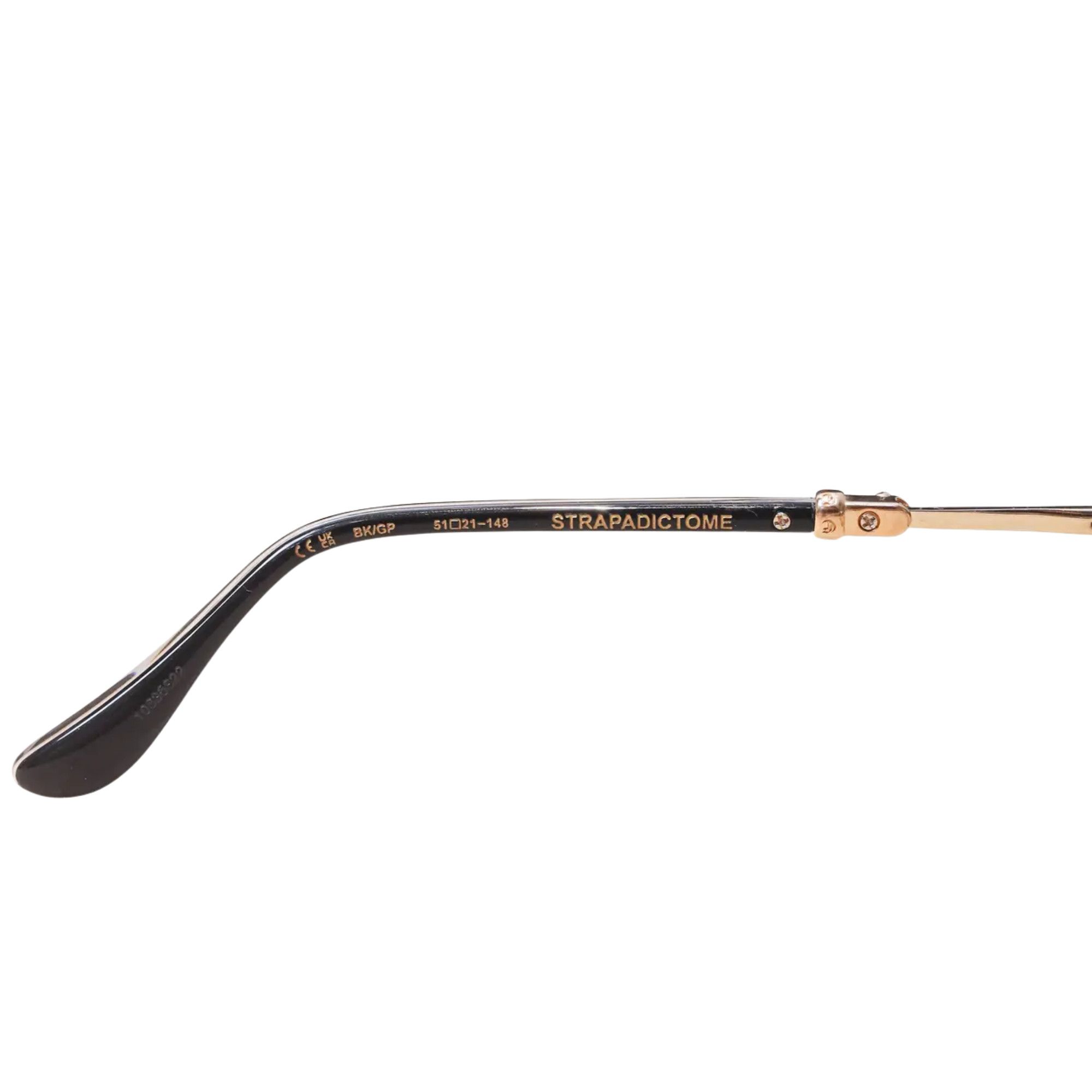 Chrome Hearts CHROME HEARTS STRAPADICTOME BLACK/GOLD PLATED Size ONE SIZE - 5 Thumbnail
