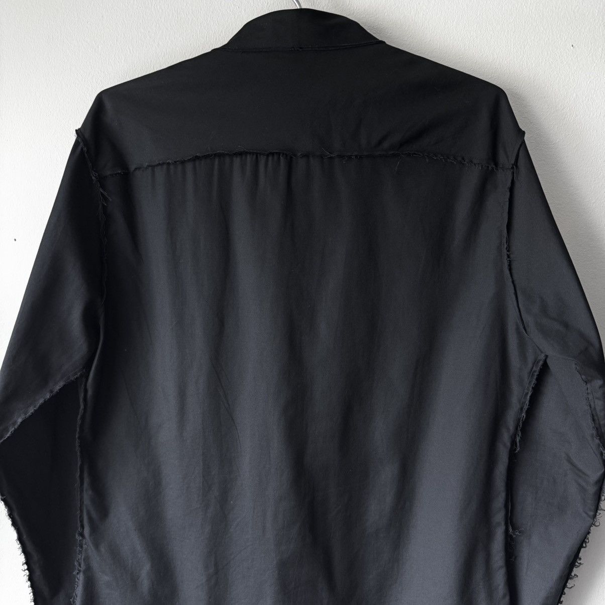 Yohji Yamamoto Yohji Yamamoto Black Cotton Pleated Front Button-Up Shirt Size US M / EU 48-50 / 2 - 7 Thumbnail