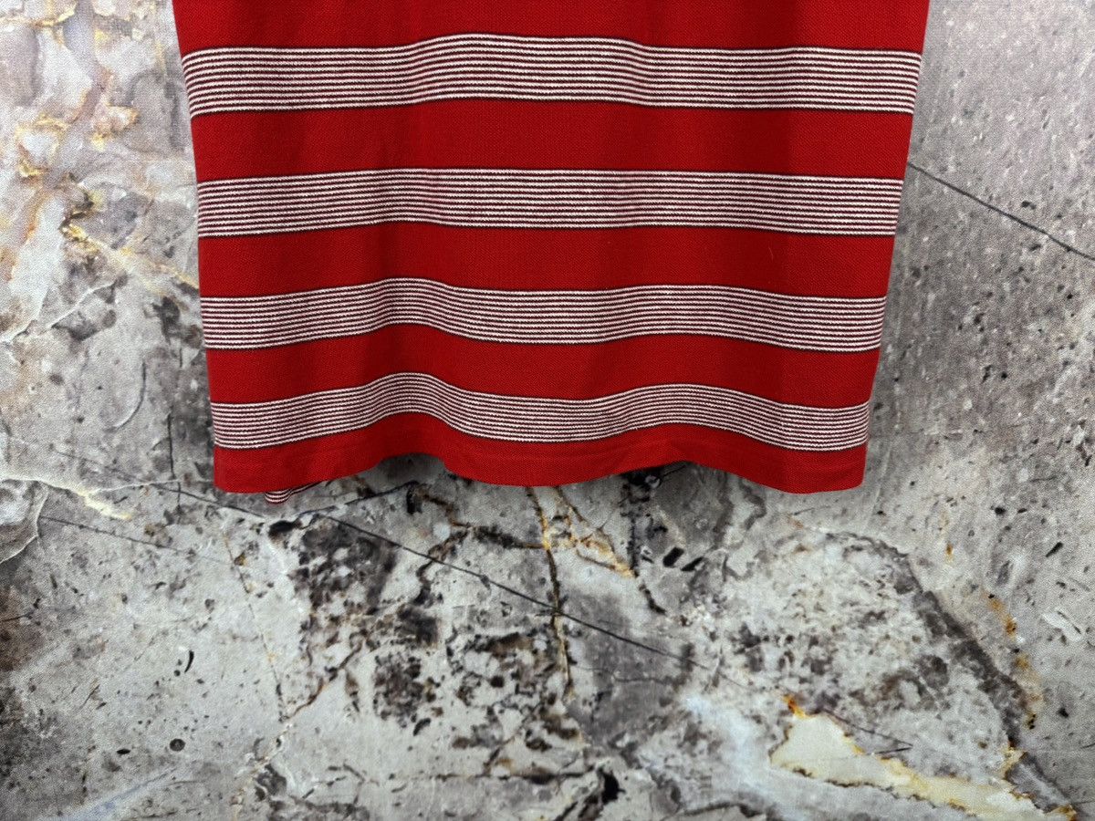Lacoste Lacoste Red Striped Polo Shirt Crocodile Logo Short Sleeve Size US L / EU 52-54 / 3 - 4 Thumbnail