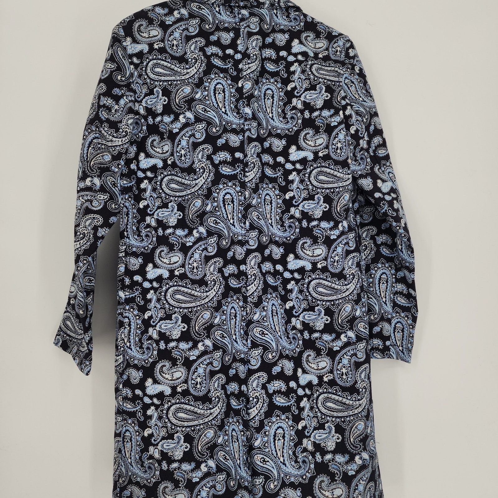 Michael Kors Michael Kors Navy Blue Paisley Dress Trench Coat Size Small Size S / US 4 / IT 40 - 5 Thumbnail