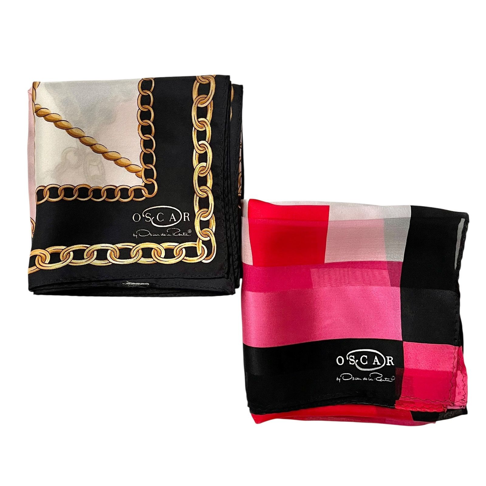 Oscar De La Renta Oscar by Oscar de la Renta Vintage Silk Square Scarf Set Size ONE SIZE - 1 Thumbnail
