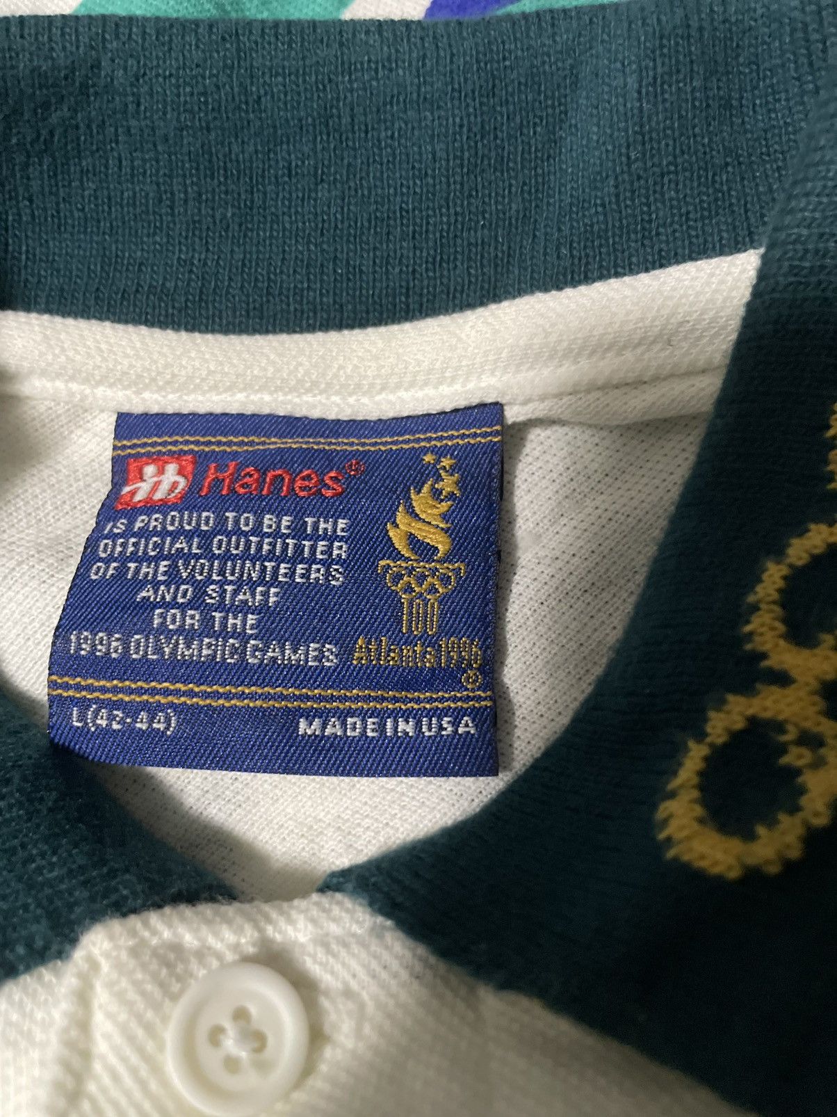USA Olympics Vintage Atlanta Olympic 1996 Polo T Shirt Size US L / EU 52-54 / 3 - 4 Thumbnail