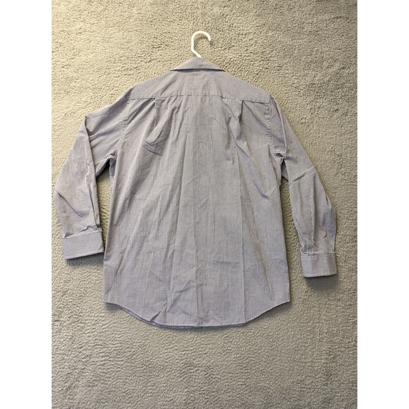 Croft & Barrow CROFT & BARROW Shirt Mens 16 32/33 Blue Button Up Dress Shirt Long Sleeve Collared Cotton Blend Non-Iron Regular Mens 95-53 Size US L / EU 52-54 / 3 - 7 Thumbnail