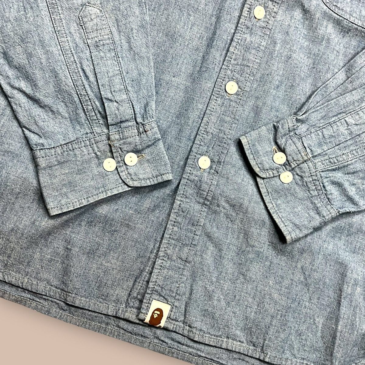 Bape Bape Chambray 2 Pockets L/S Button up Shirt Size US XL / EU 56 / 4 - 12 Thumbnail