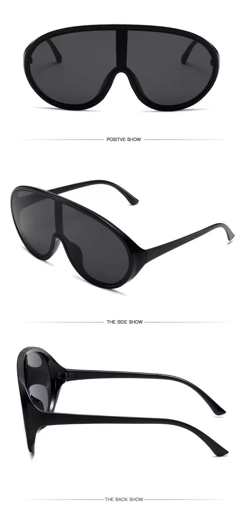 Electric Visual Oversize One Piece Sunglasses Size ONE SIZE - 2 Thumbnail