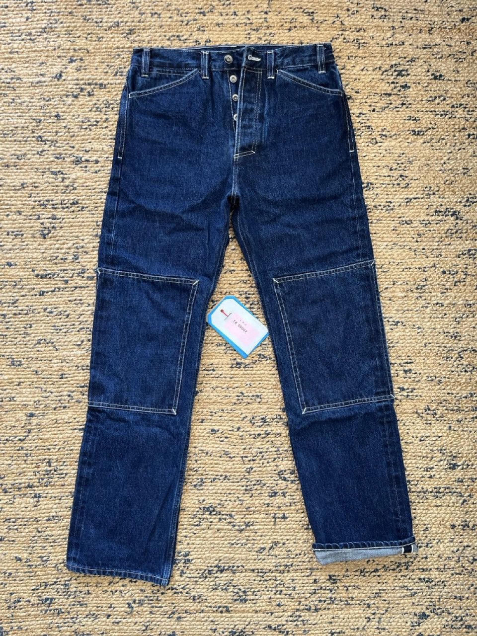 L.E.J London LEJ Knee Patch Work Jean in Washed Selvedge Denim Size US 30 / EU 46 - 1 Thumbnail