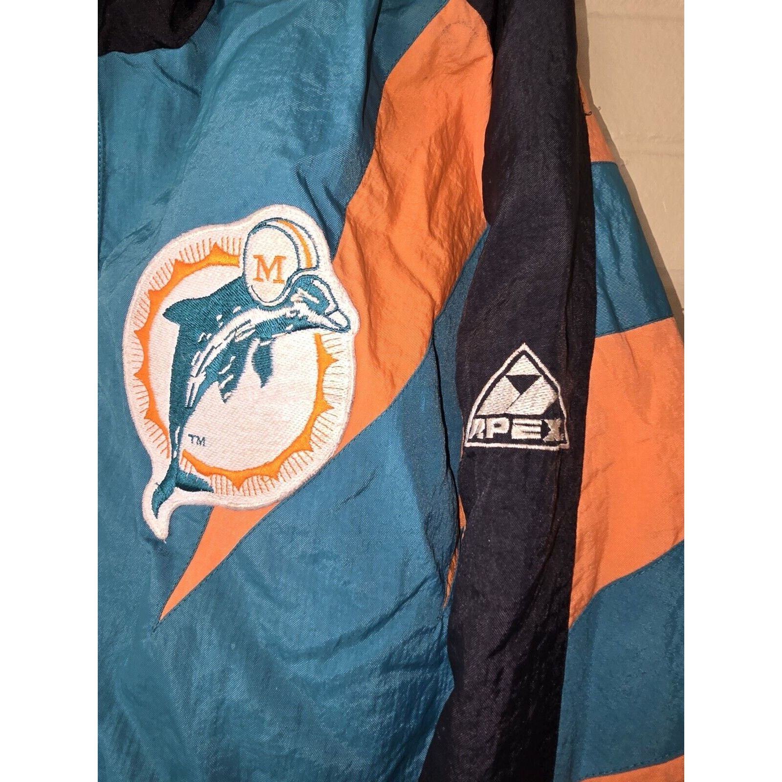 Apex One Vintage Apex One Miami Dolphins Jacket Mens XL Pro Line Size US XL / EU 56 / 4 - 3 Thumbnail