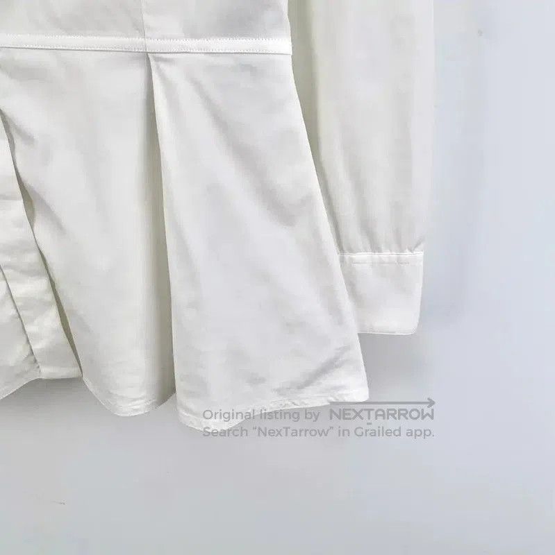 Burberry Burberry White Cotton Blend Long Sleeve Shirt. Size XS / US 0-2 / IT 36-38 - 4 Thumbnail