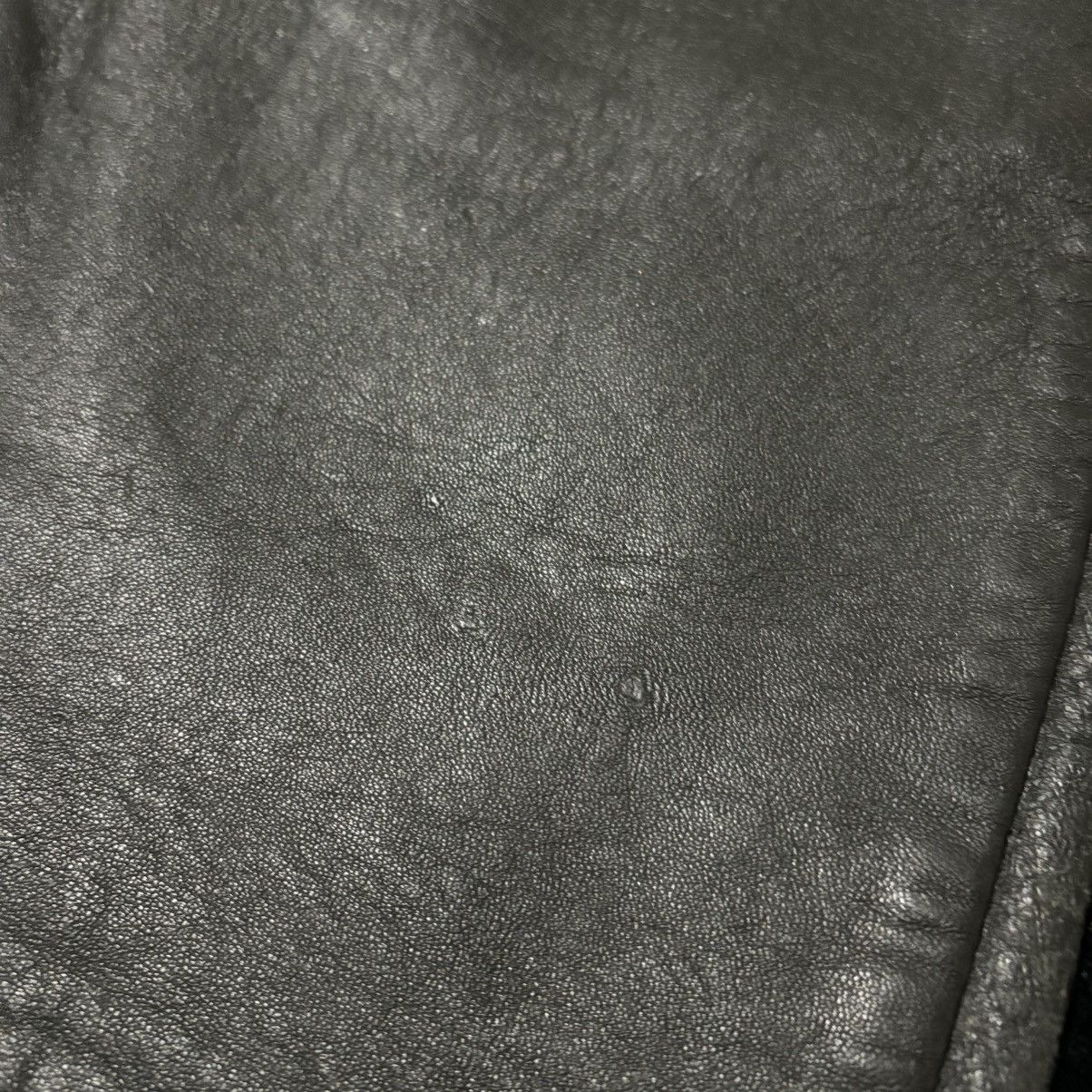 Genuine Leather × Leather × Vintage Vintage 1990s Black Leather Flare Pants Size 27" / US 4 / IT 40 - 2 Thumbnail