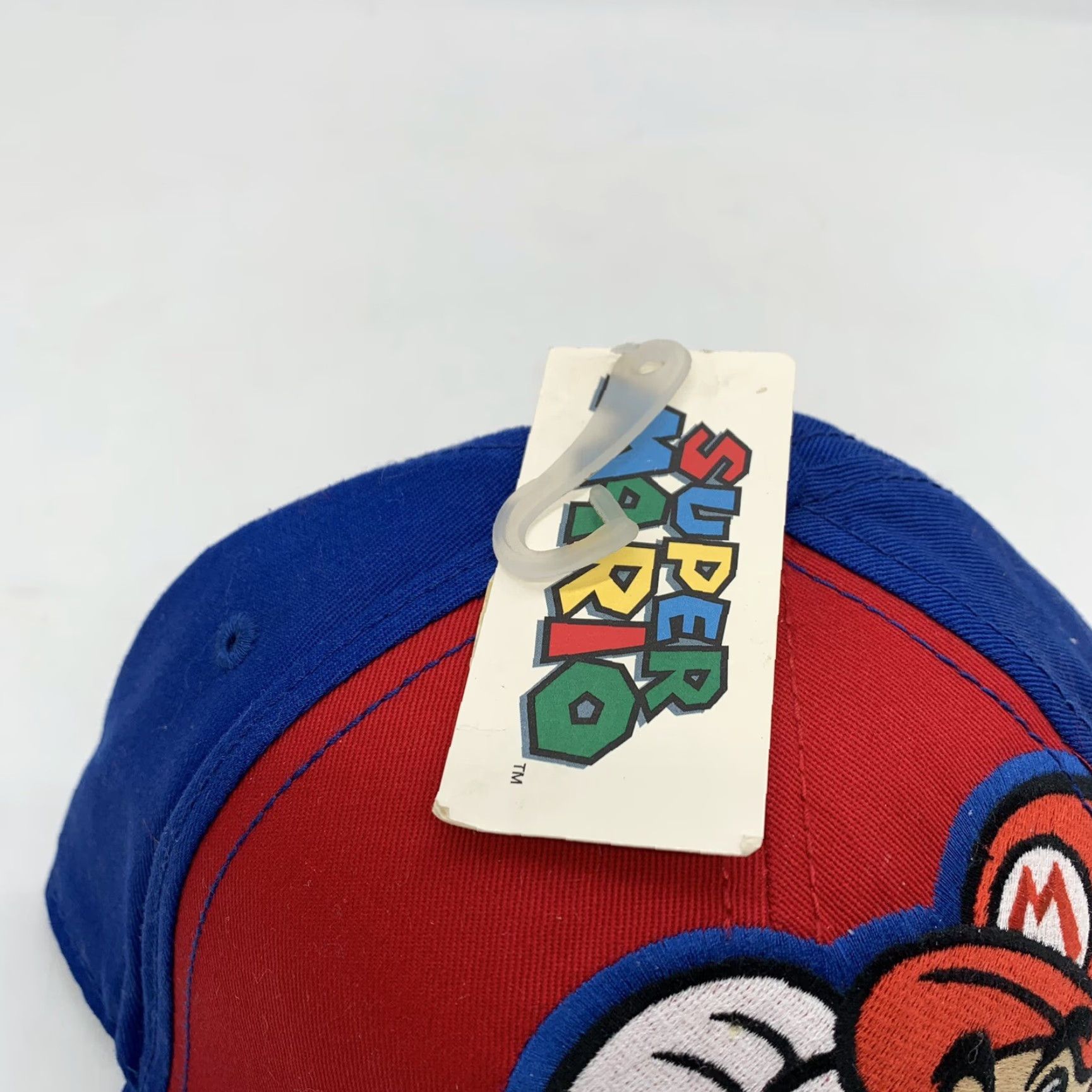 Nintendo VINTAGE Super Mario Snapback Hat Cap One Size Blue & Red 90s Mens Size ONE SIZE - 4 Thumbnail