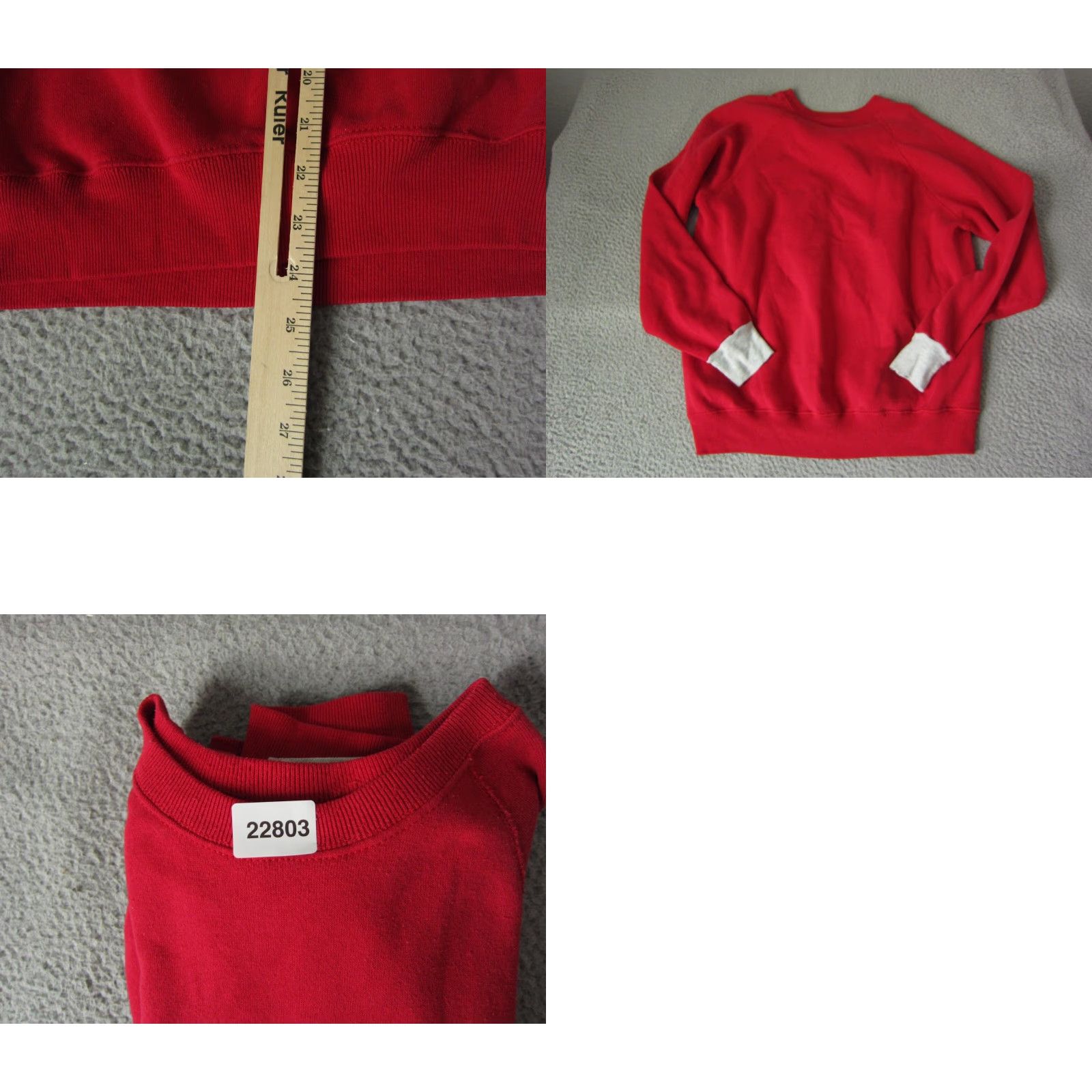Lee VINTAGE Lee Sweatshirt Womens XL Red Pullover Crew Neck Cotton Polyester Fleece Regular Knit Casual 90s Size XL / US 12-14 / IT 48-50 - 8 Thumbnail