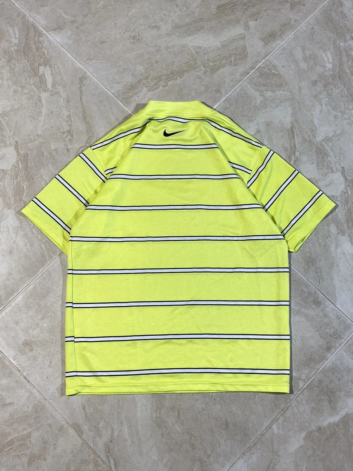 Descente Nike Neon Yellow Striped Y2K 90s Shirt Small Size US S / EU 44-46 / 1 - 10 Thumbnail