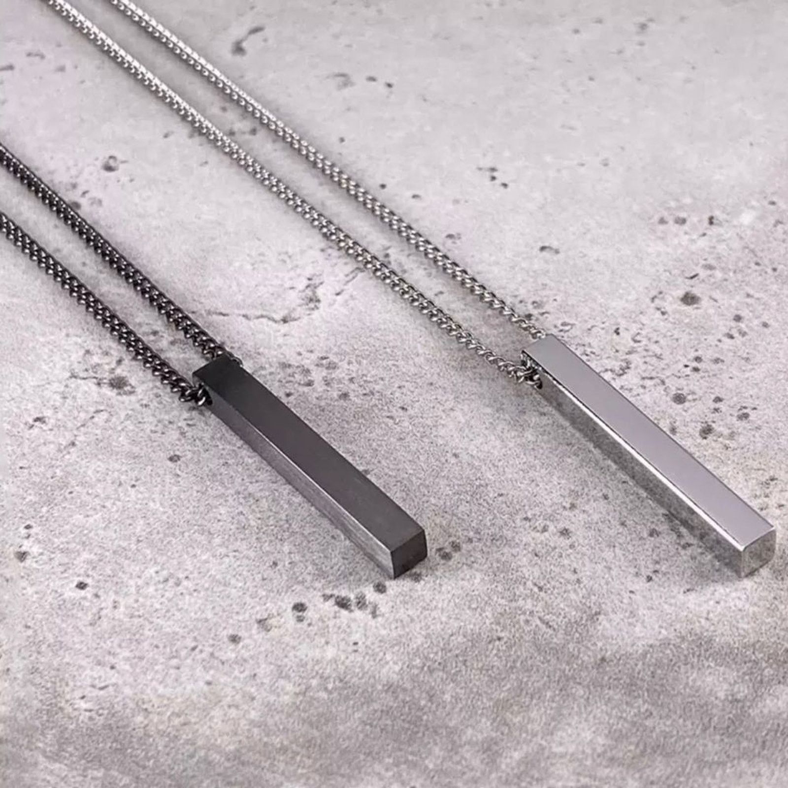 Other Men’s Stainless Steel Bar Chain Necklace Silver 21.5” Size ONE SIZE - 3 Thumbnail