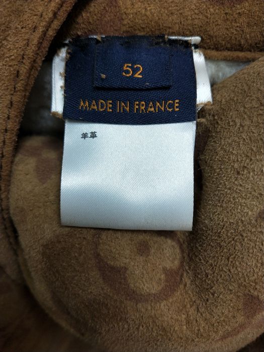 Louis Vuitton Shearling Embossed Monogram Jacket BLACK. Size 58