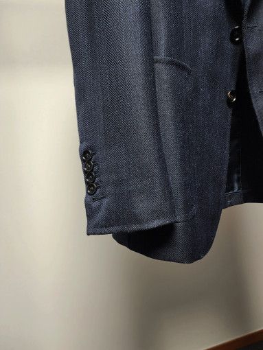 Tom Ford o1sm1stk0824 Shelton Herringbone Check Blazer in Dark Navy Size US M / EU 48-50 / 2 - 3 Thumbnail