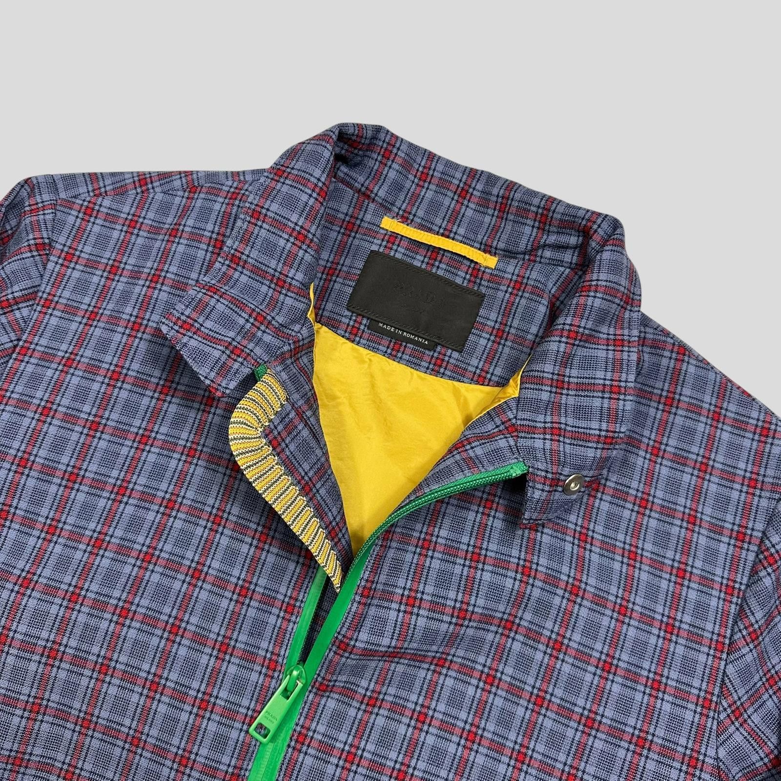 Prada Prada Milano SS16 Wool Taped Zip Tech Plaid Blouson Jacket S Size US S / EU 44-46 / 1 - 6 Thumbnail