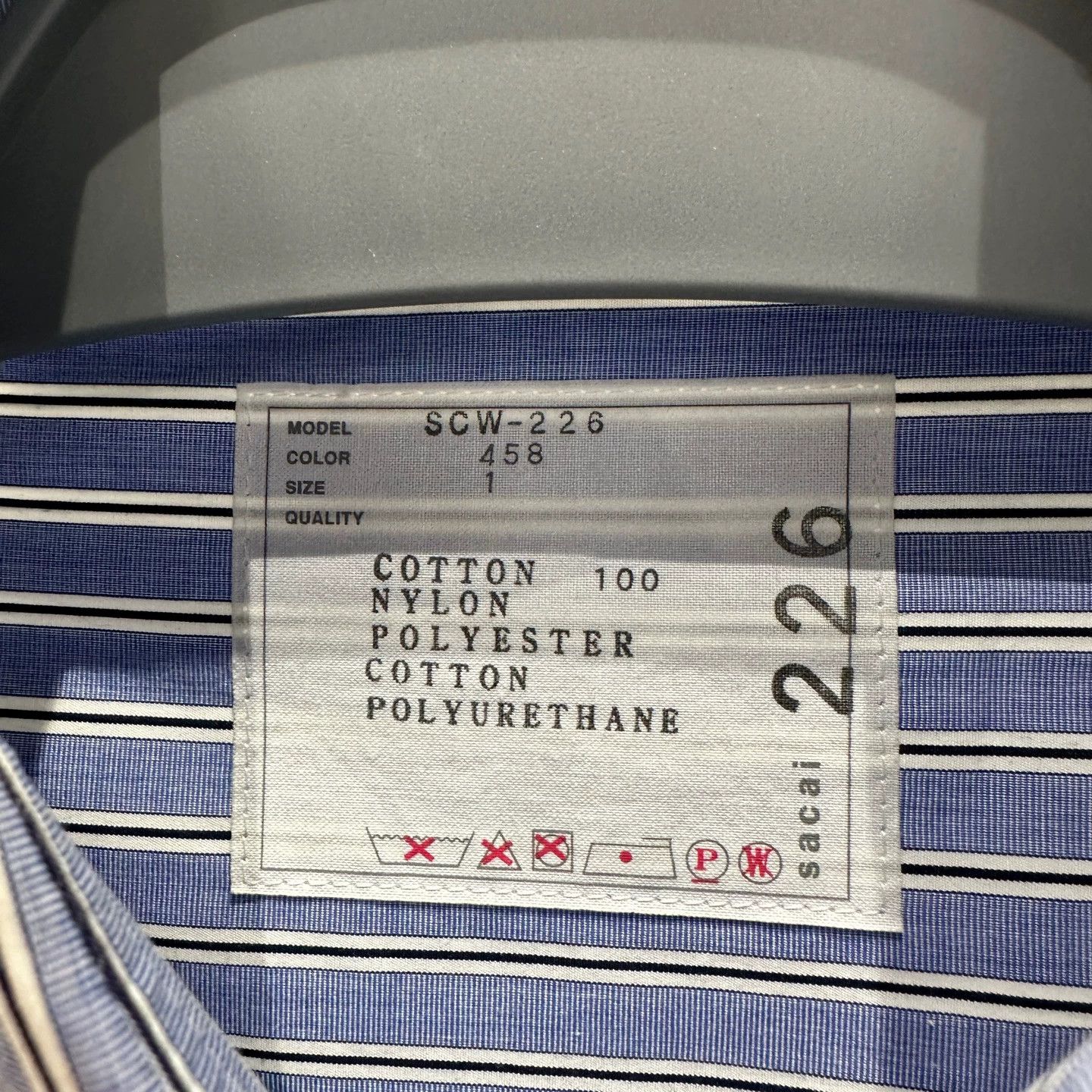 Sacai Sacai feb226 colorblock pkt striped Twill Dreaa SS cotton Size S / US 4 / IT 40 - 3 Thumbnail